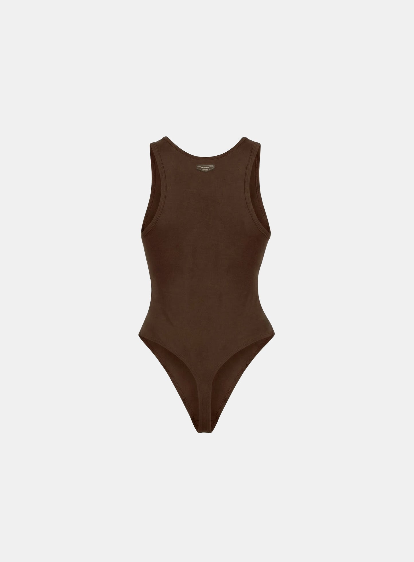 [w-jst26-006] Everyday U-Neck Tank Bodysuit - Brown