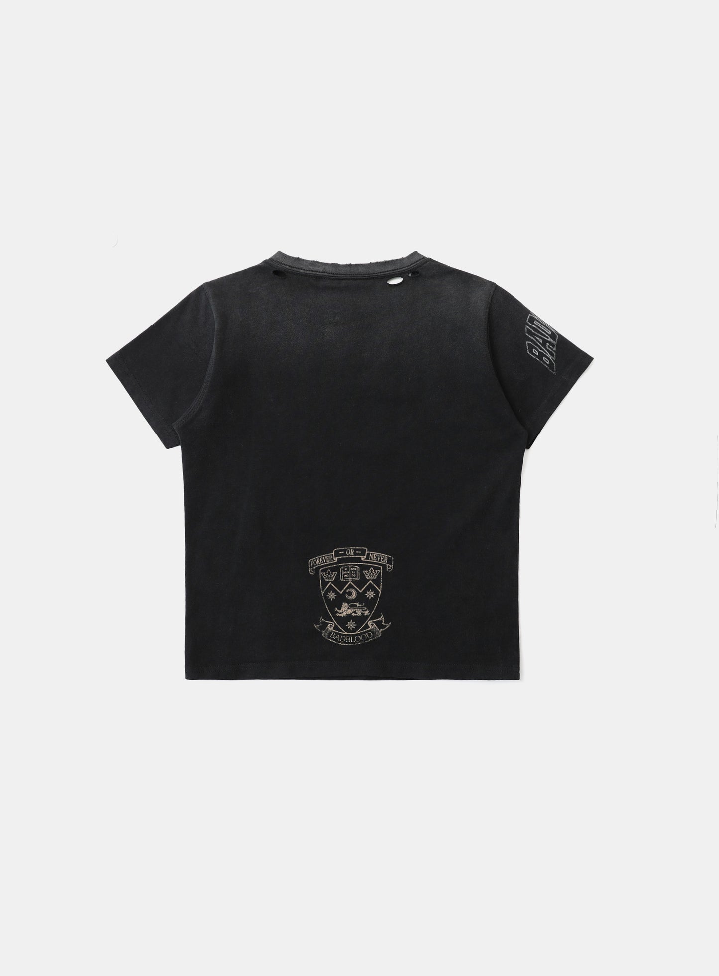 Workshop Print Distressed T-Shirt - Black