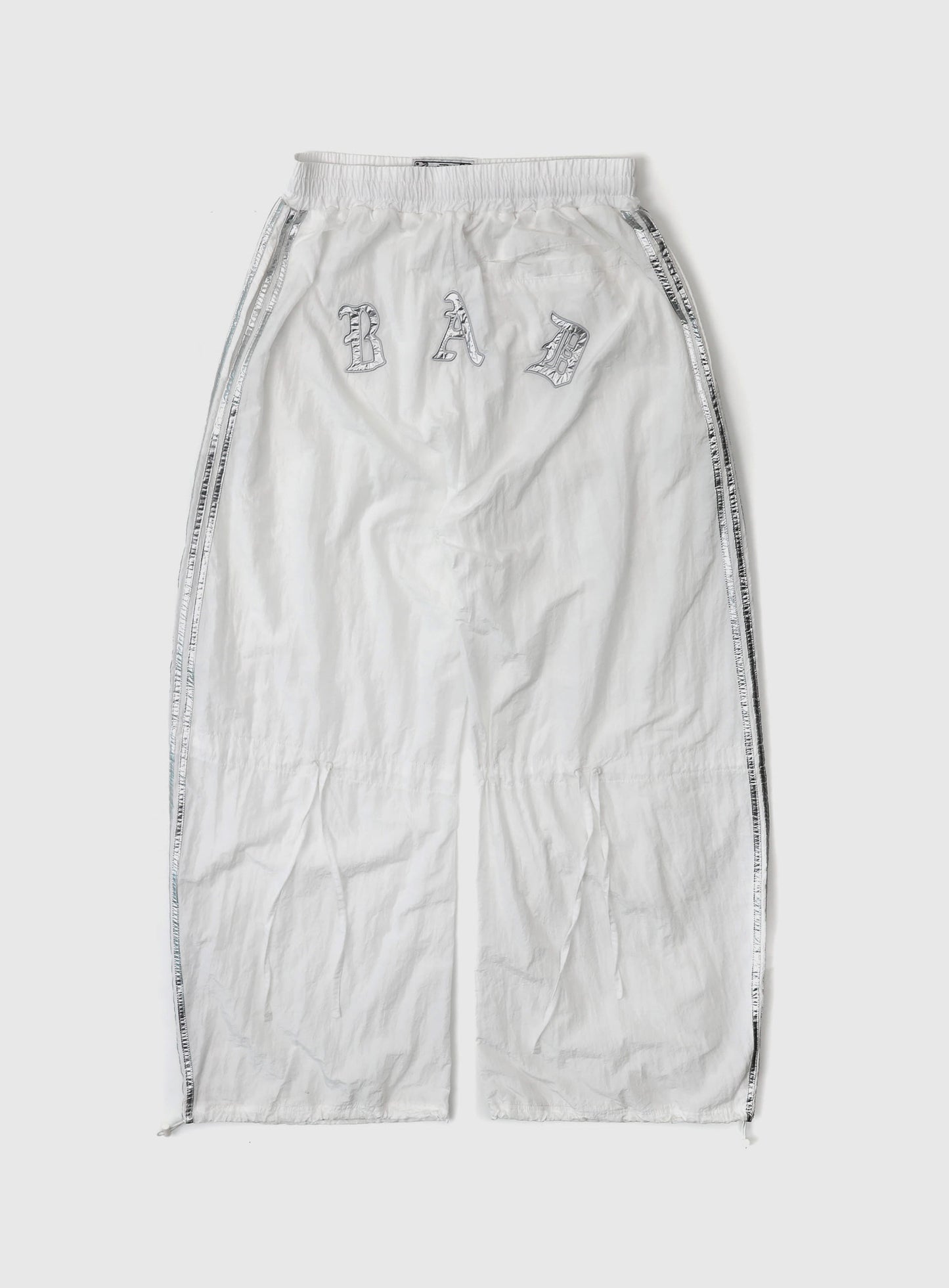 Dark Billy Nylon Curved Track Pants - White