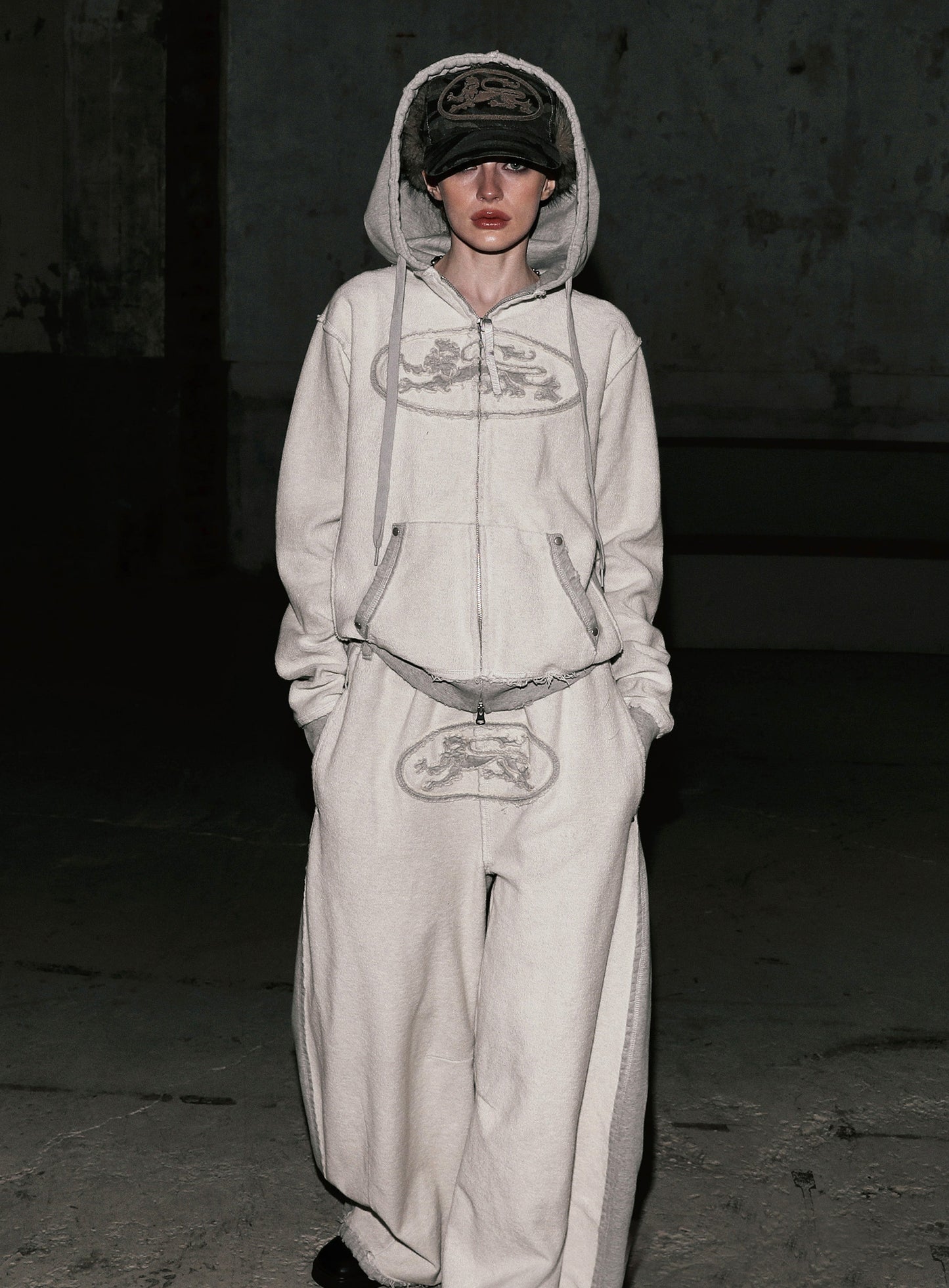 Mystic Capsule 2-Way Curved Jogger Trousers - Inside-Out Gray