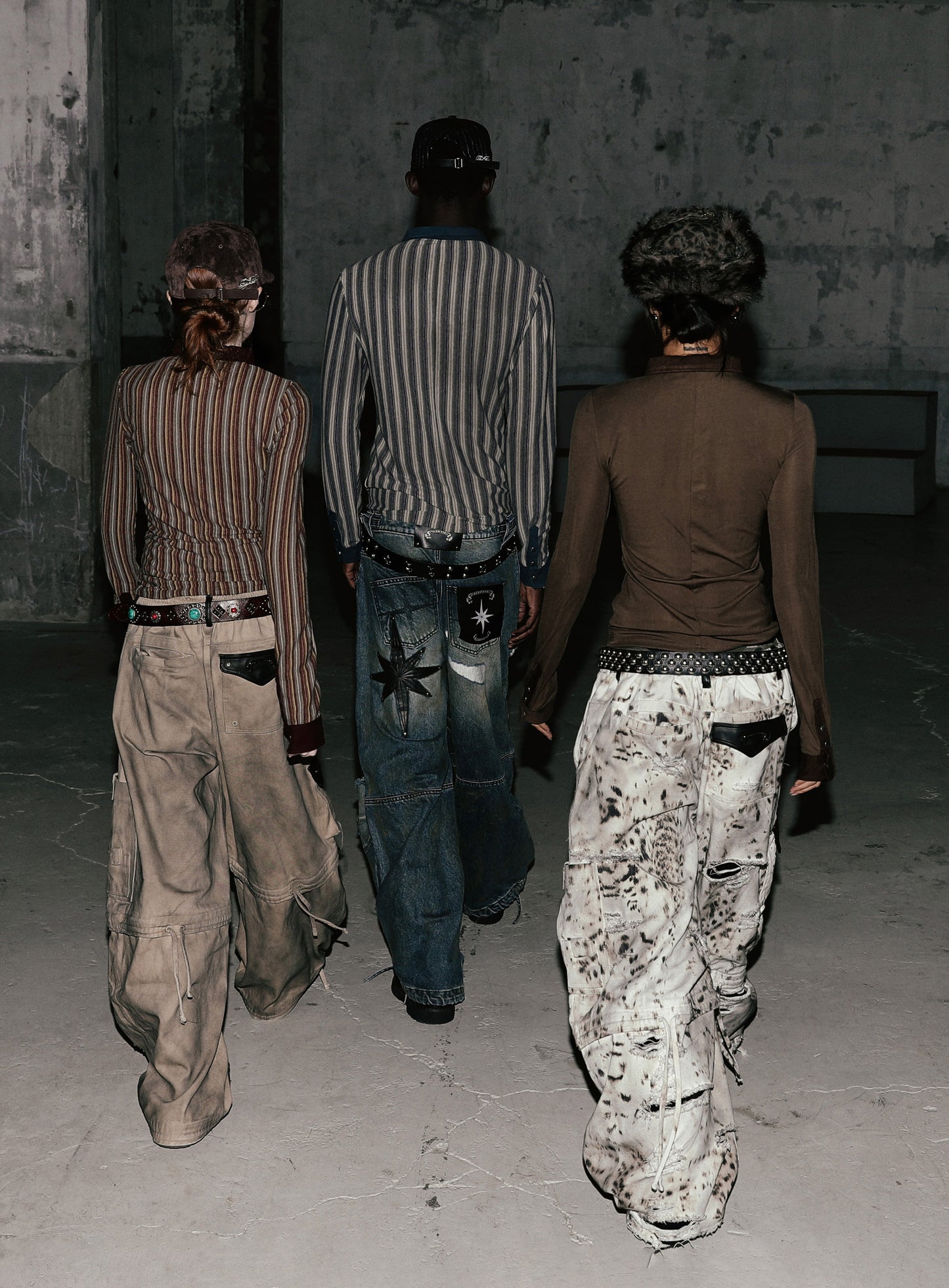 0409 Cosmo Convex Denim Pants - Mid Blue