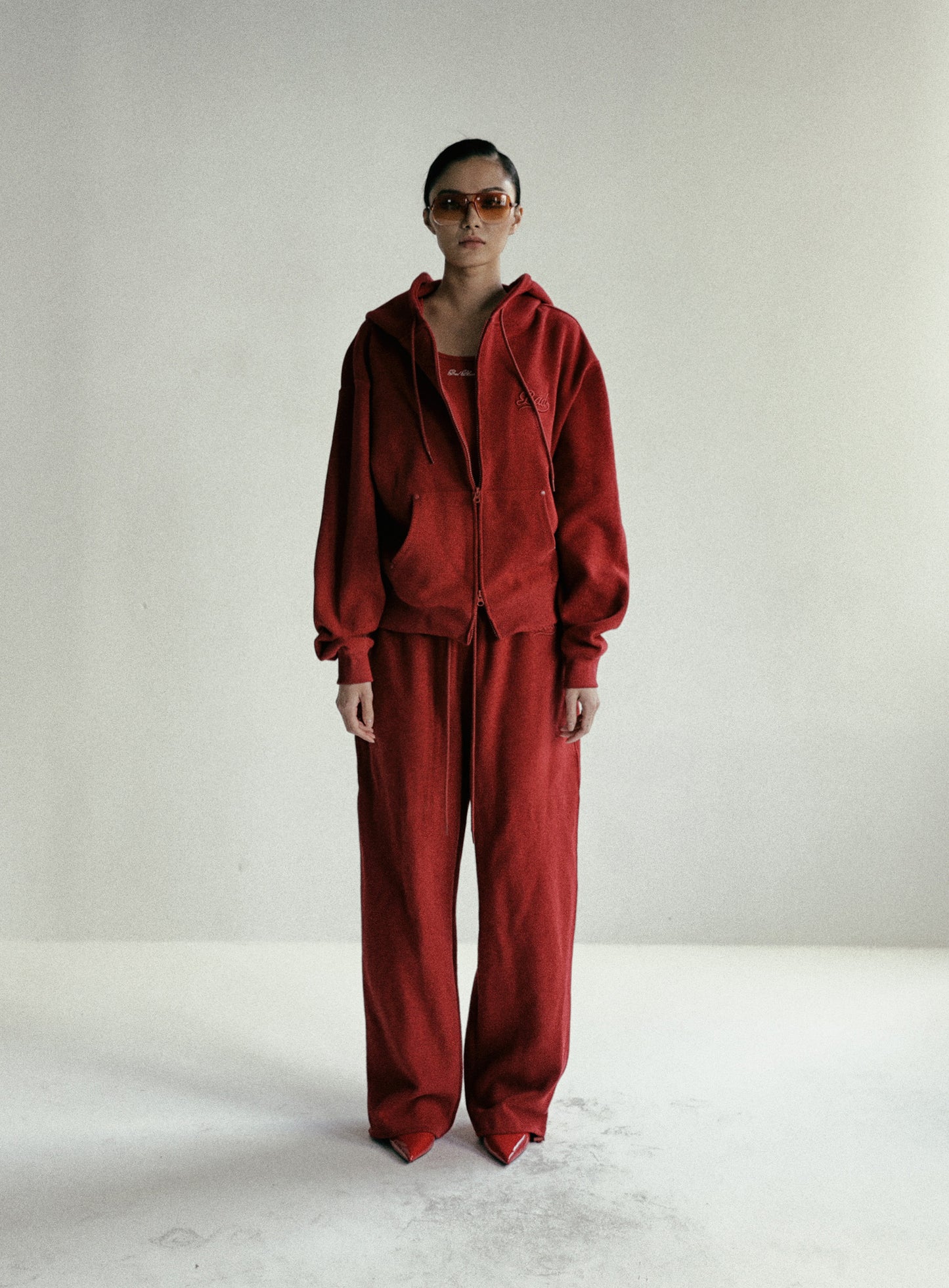 Beyond Soft Zip-Up Hoodie - Red