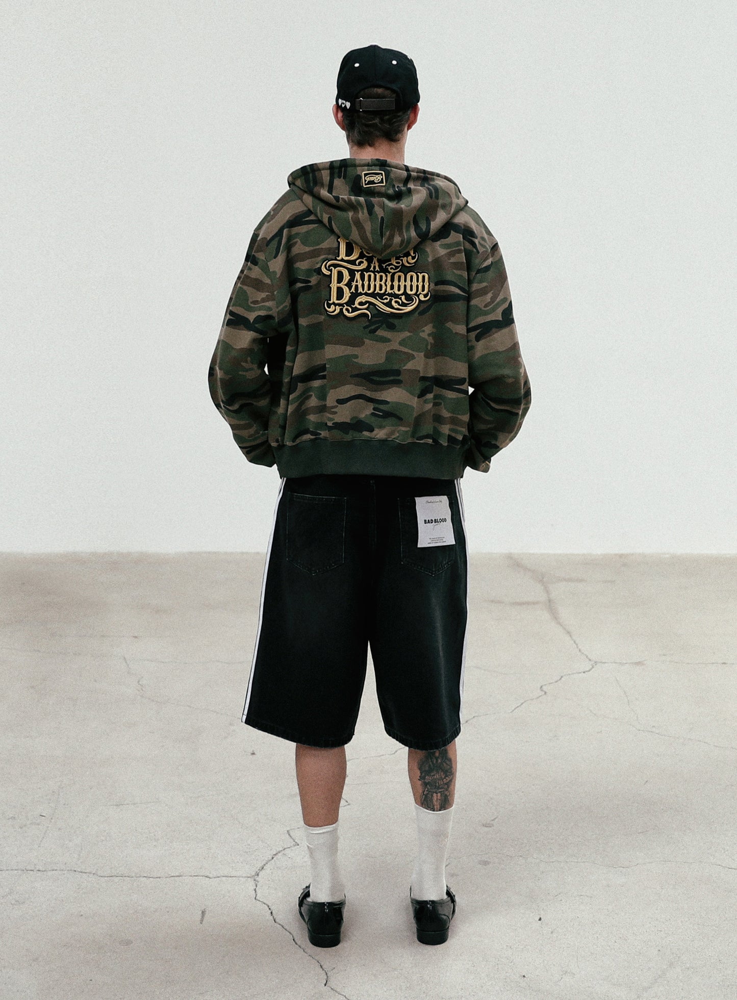 Camo Hood Zip-Up - Military