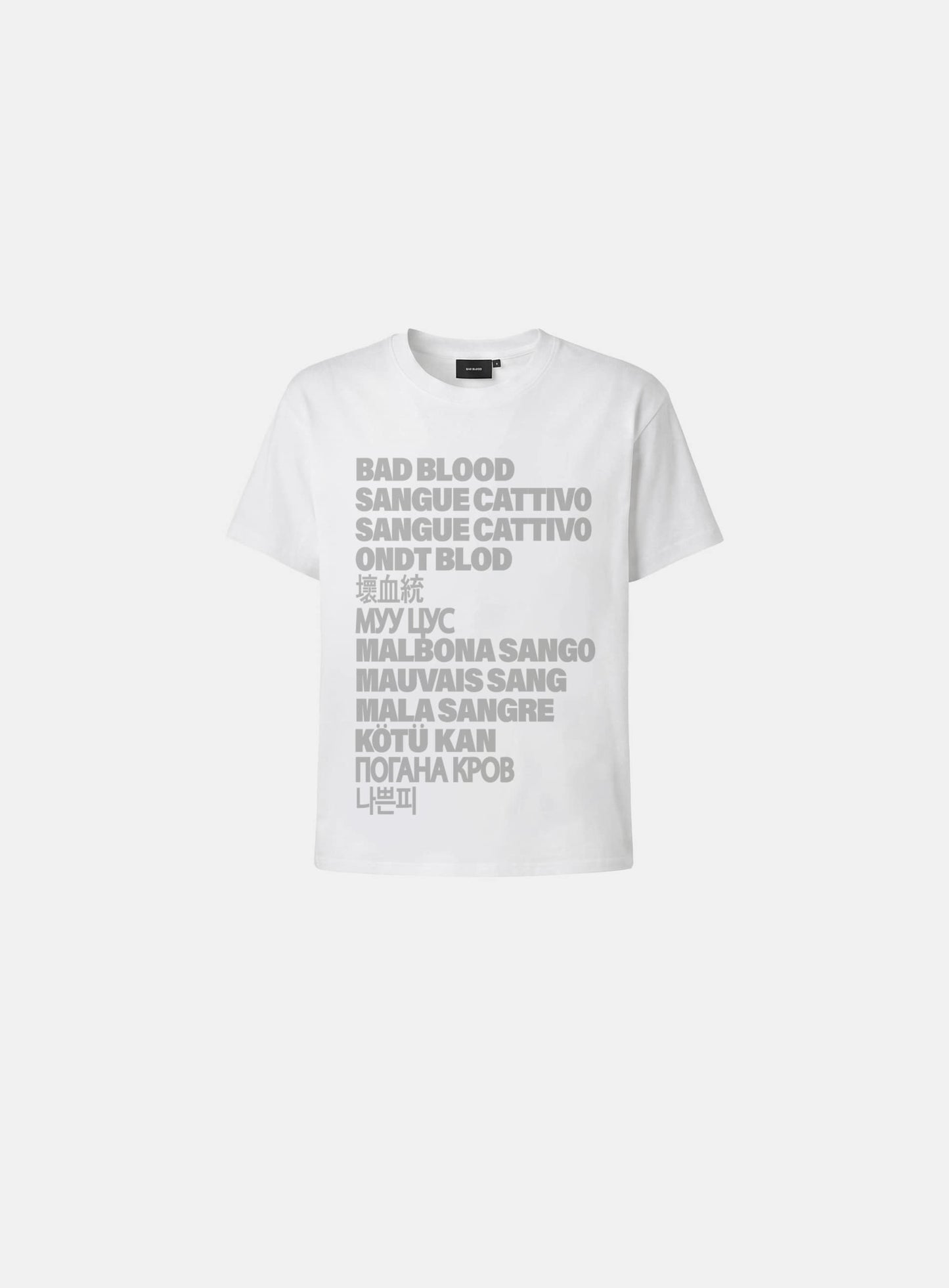 [w-tee26-230] Translation Stack Graphic 1/2 T-Shirt - White