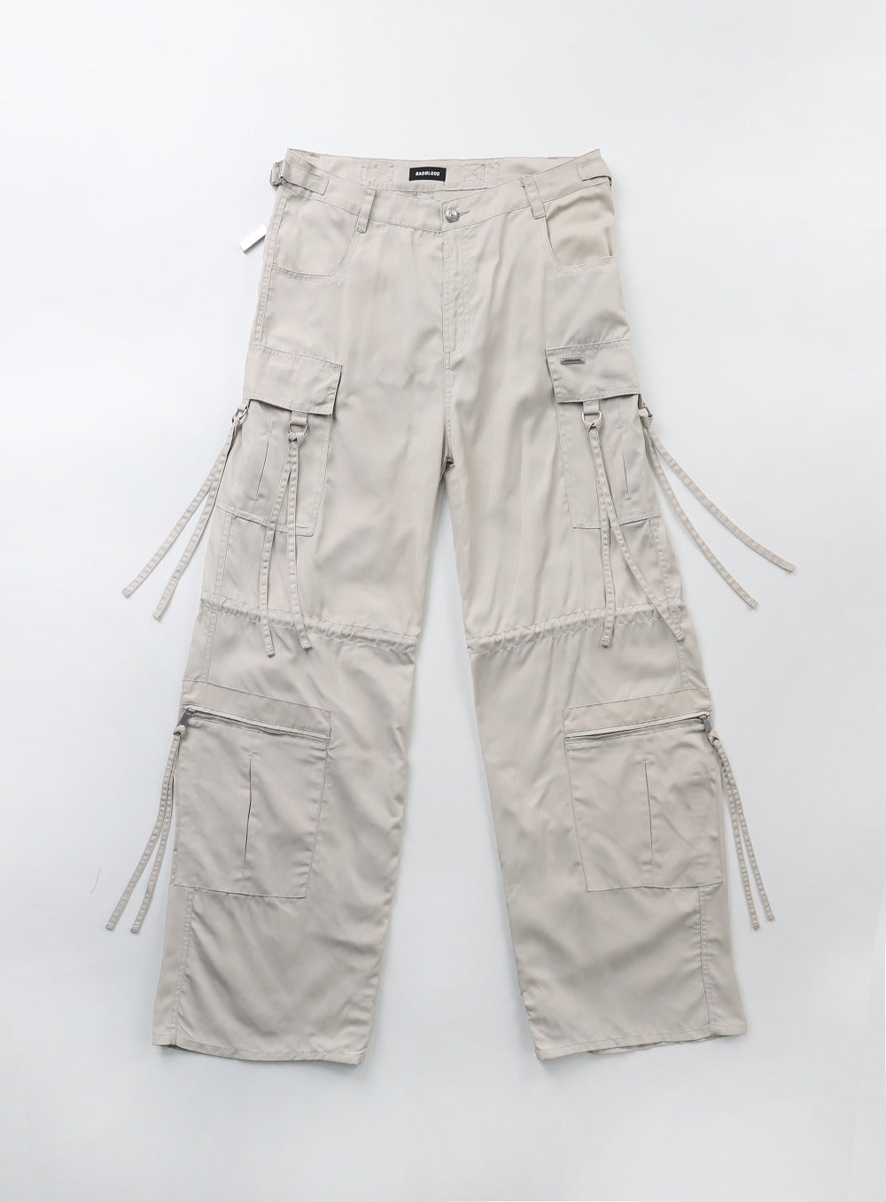 Multi-strap cargo pants - cream parachute