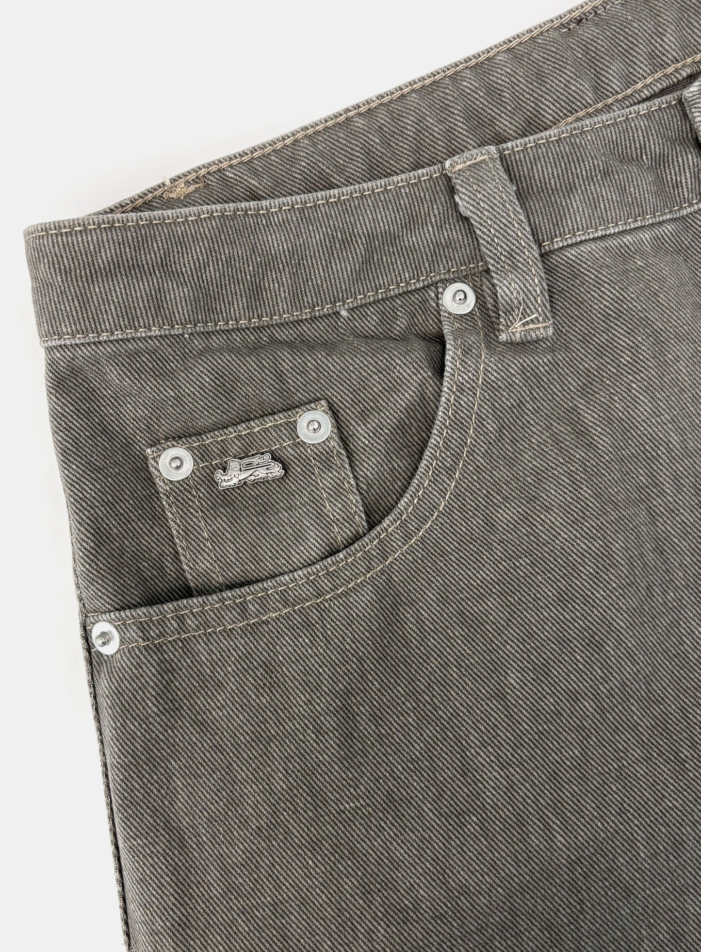 [w-pts26-045] 701 Semi Curved Fit Pants - Gray