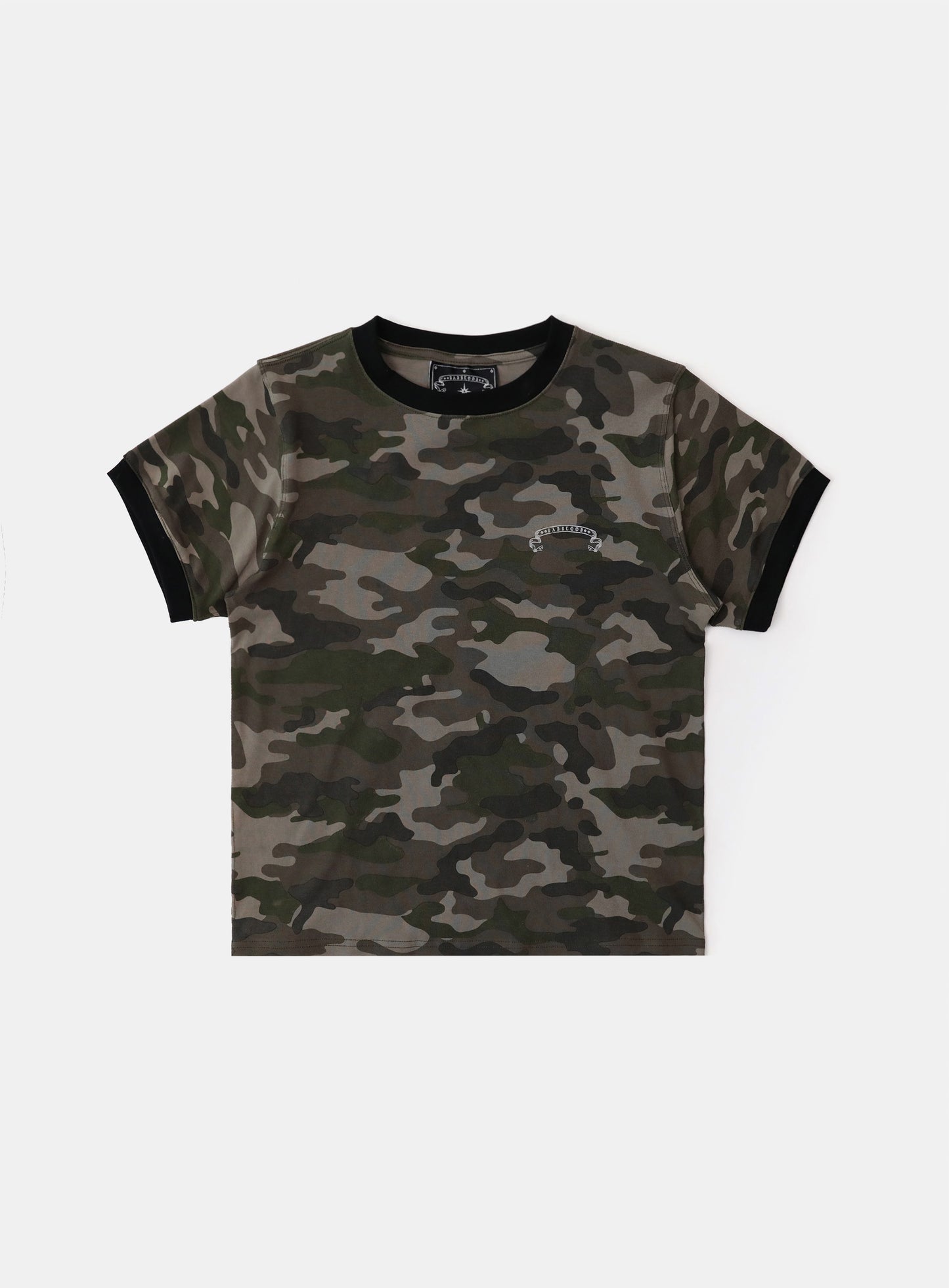 Cosmo Reflective Ringer T-Shirt - Green Camo