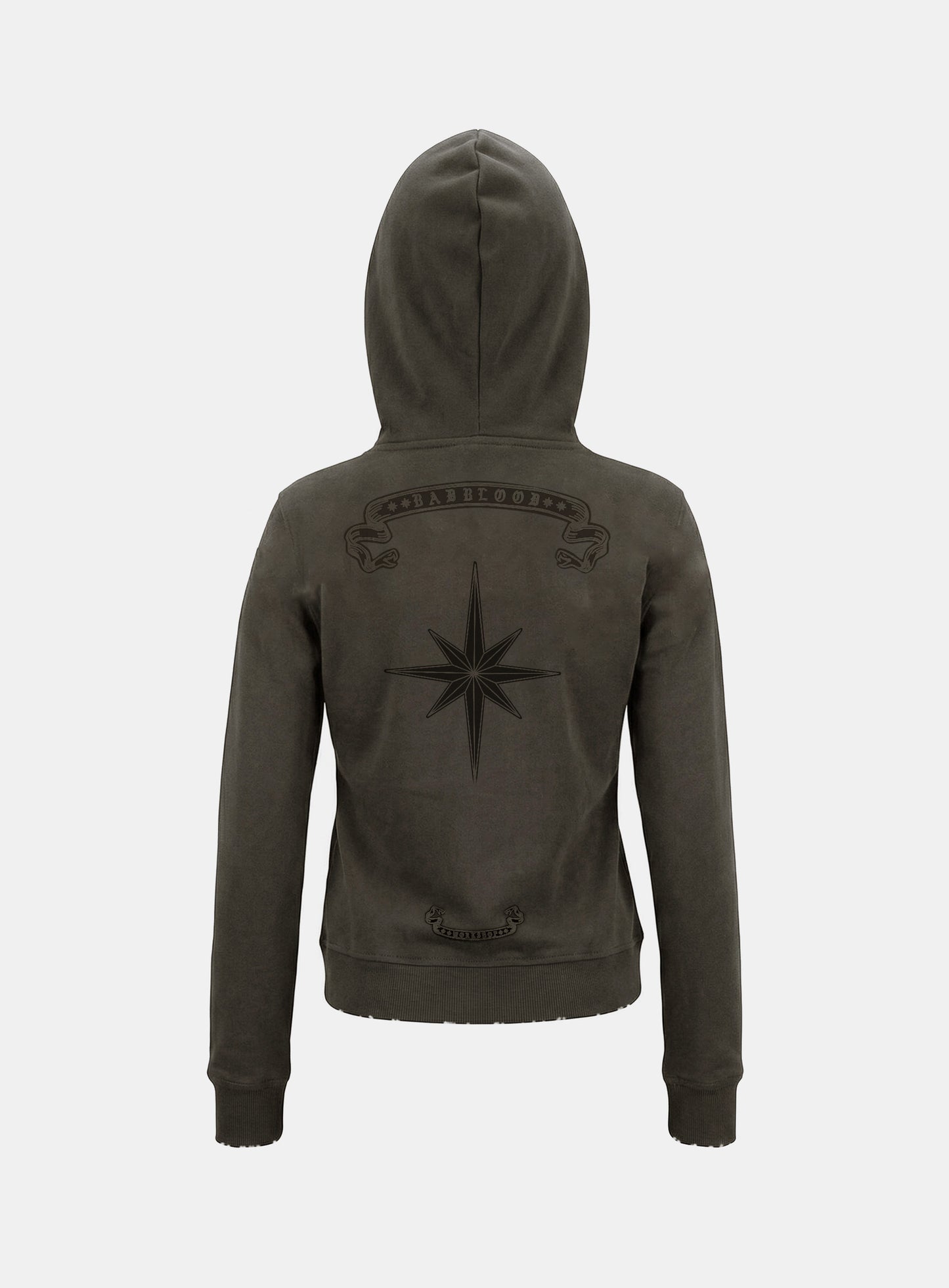 [w-hde26-017] Cosmo11 Slim-Fit Zip-Up Hoodie - Charcoal