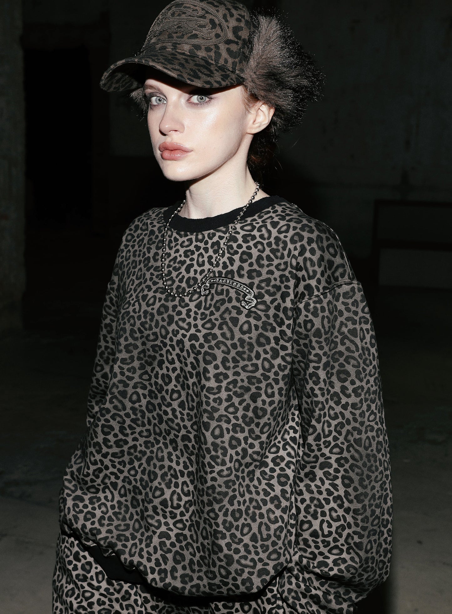 Viper Logo sweatshirt - Black Leopard