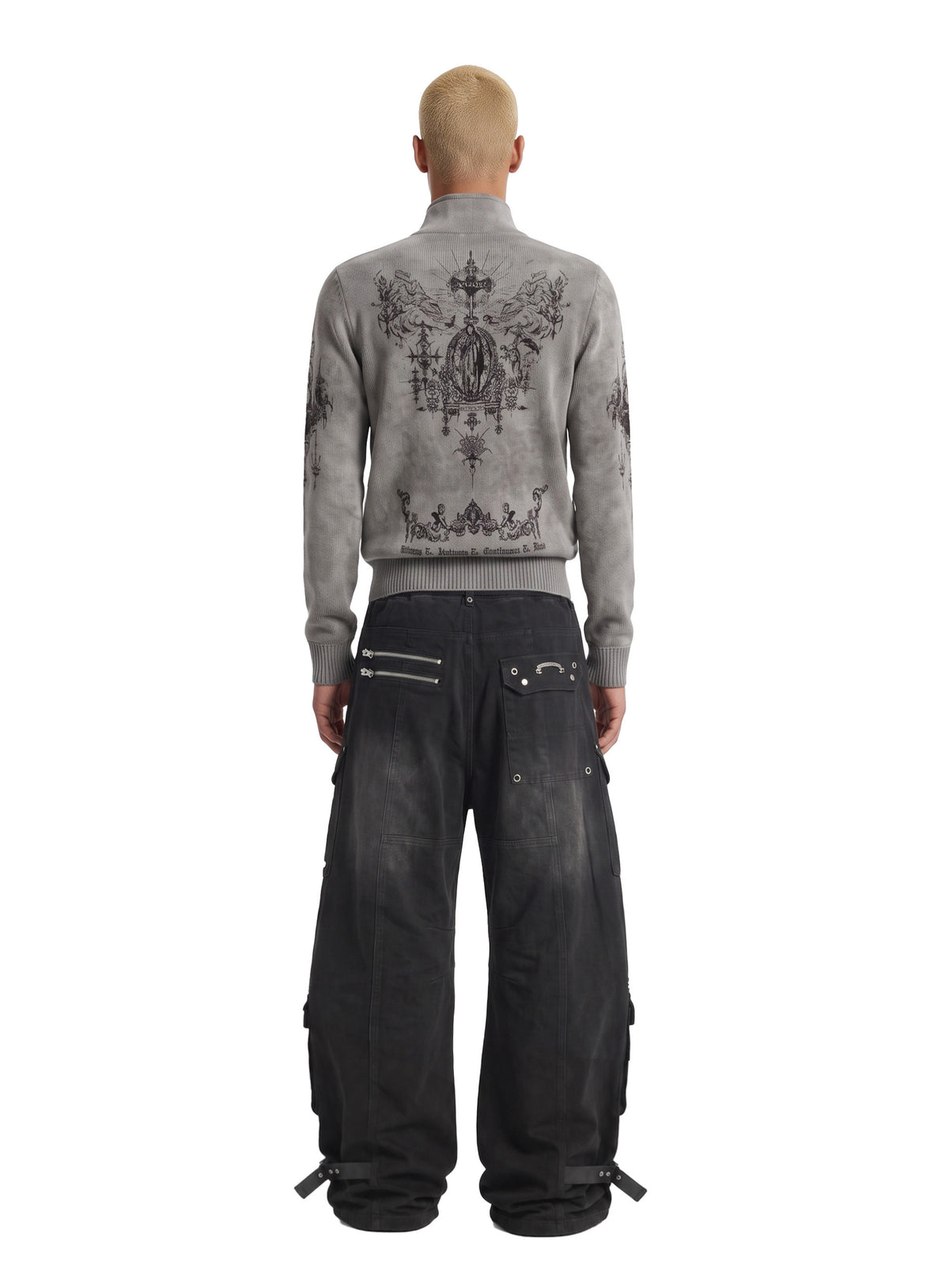 [w-jkt26-071] TMV SAINT DOMINIC Full-Zip Knit Track Top - Charcoal