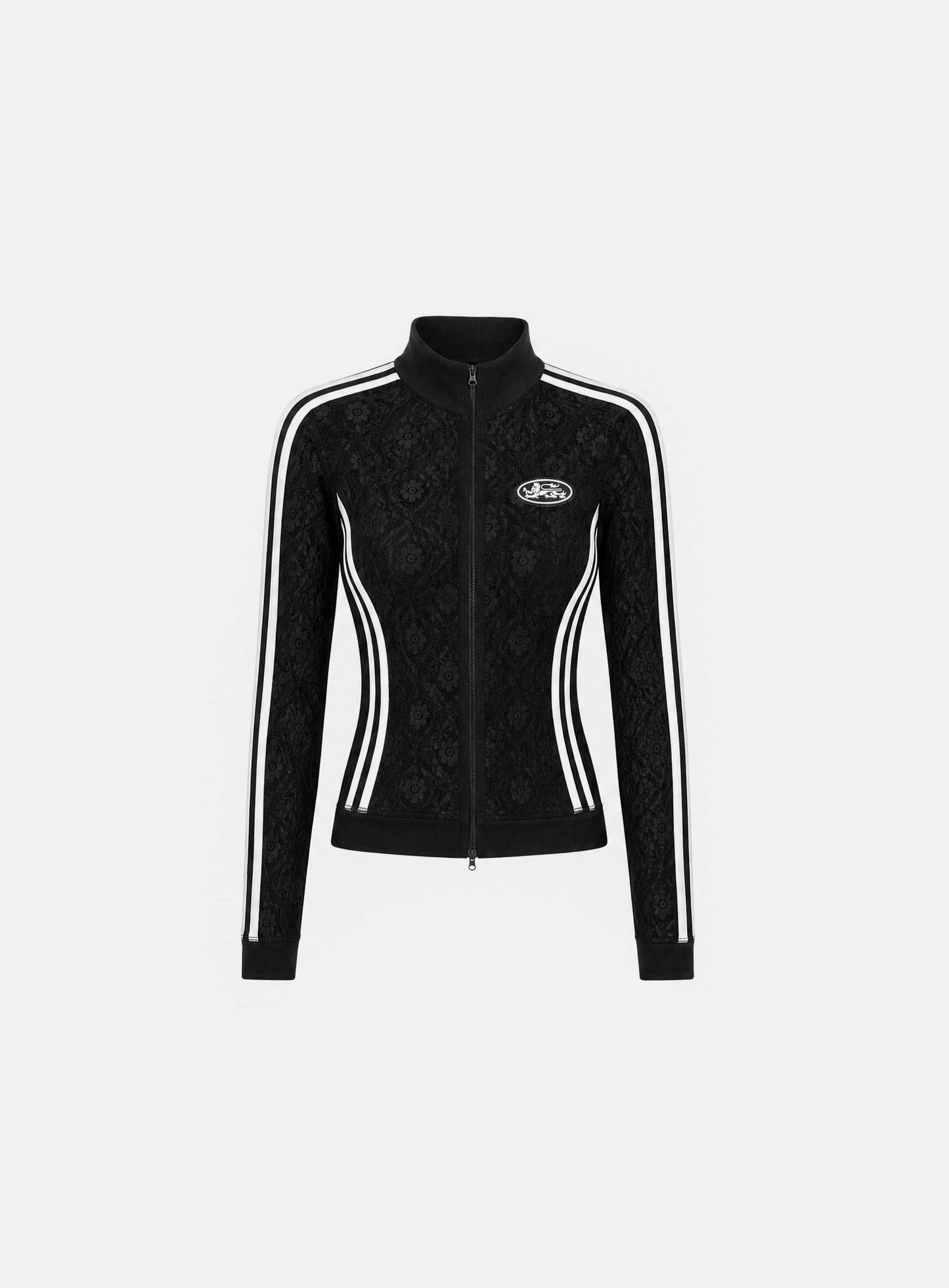 [w-jkt26-064] Mystic lace Track Zip-Up - Black