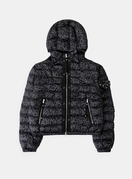 Viper 31-1 Lightweight Hooded Puffer - Grey Leopard