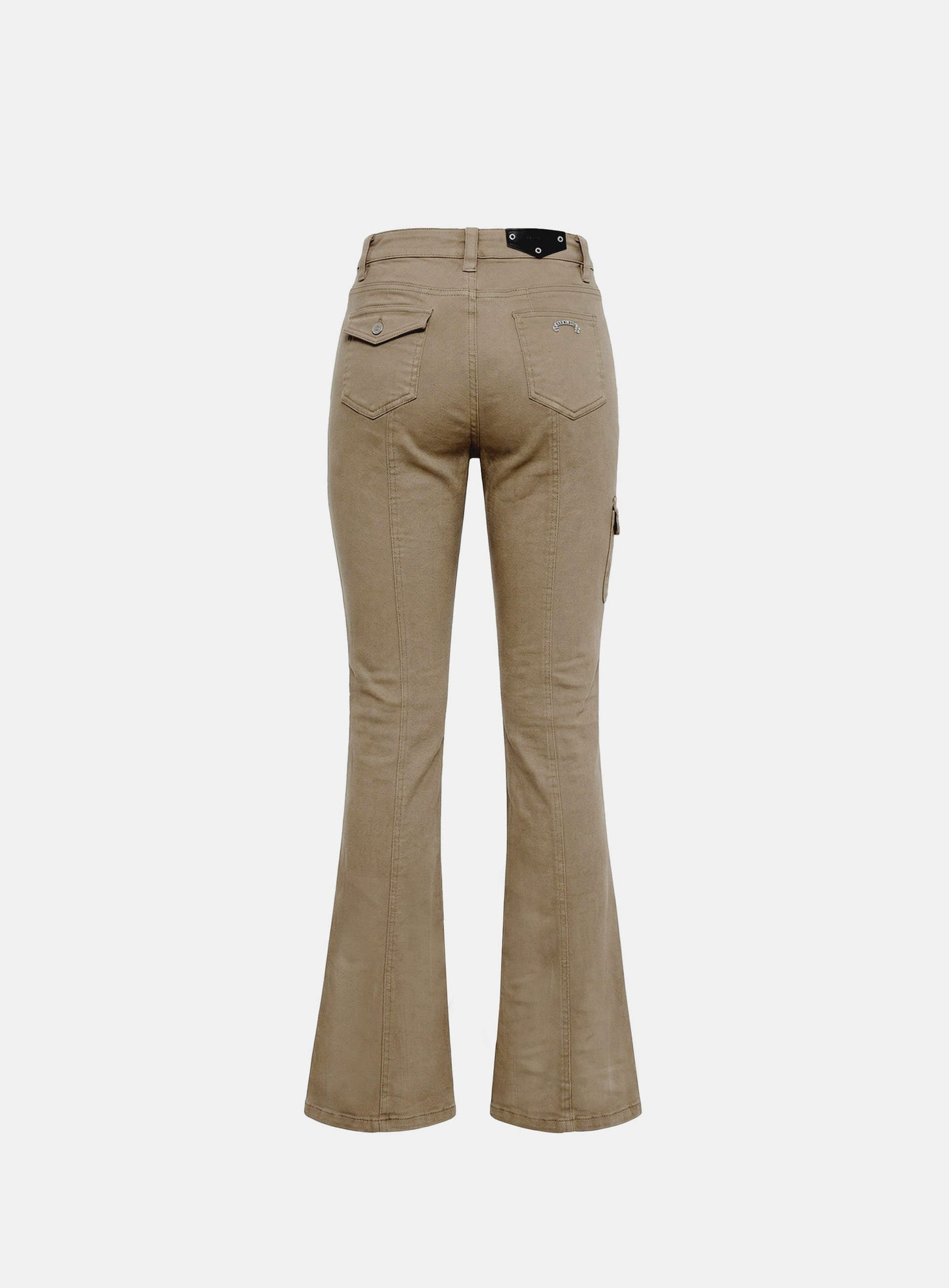 [w-pts26-090] 109 Low-Rise Cargo Bootcut Pants - Beige