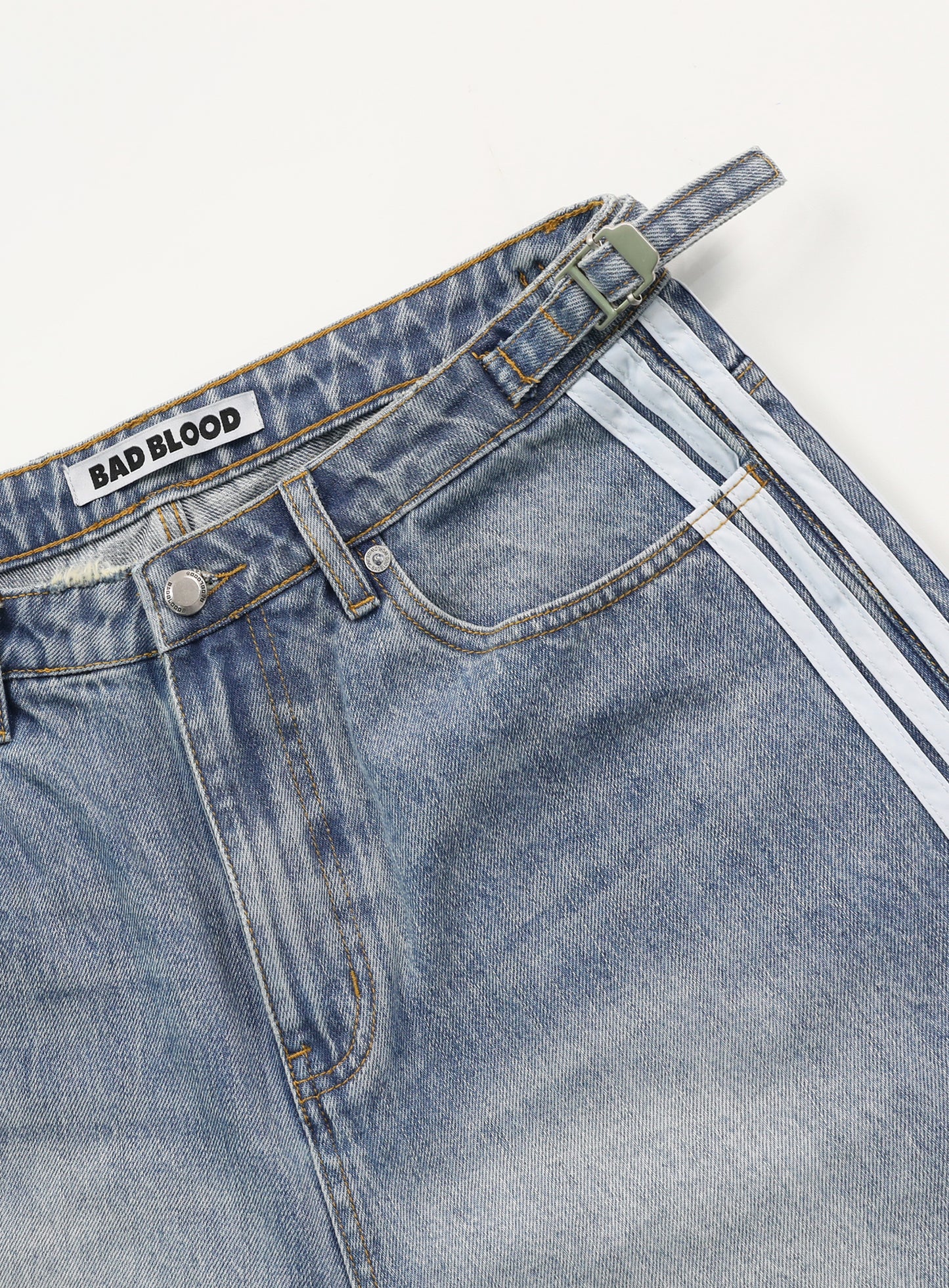 Billy Track Bermuda Jeans Baggy Fit - Blue