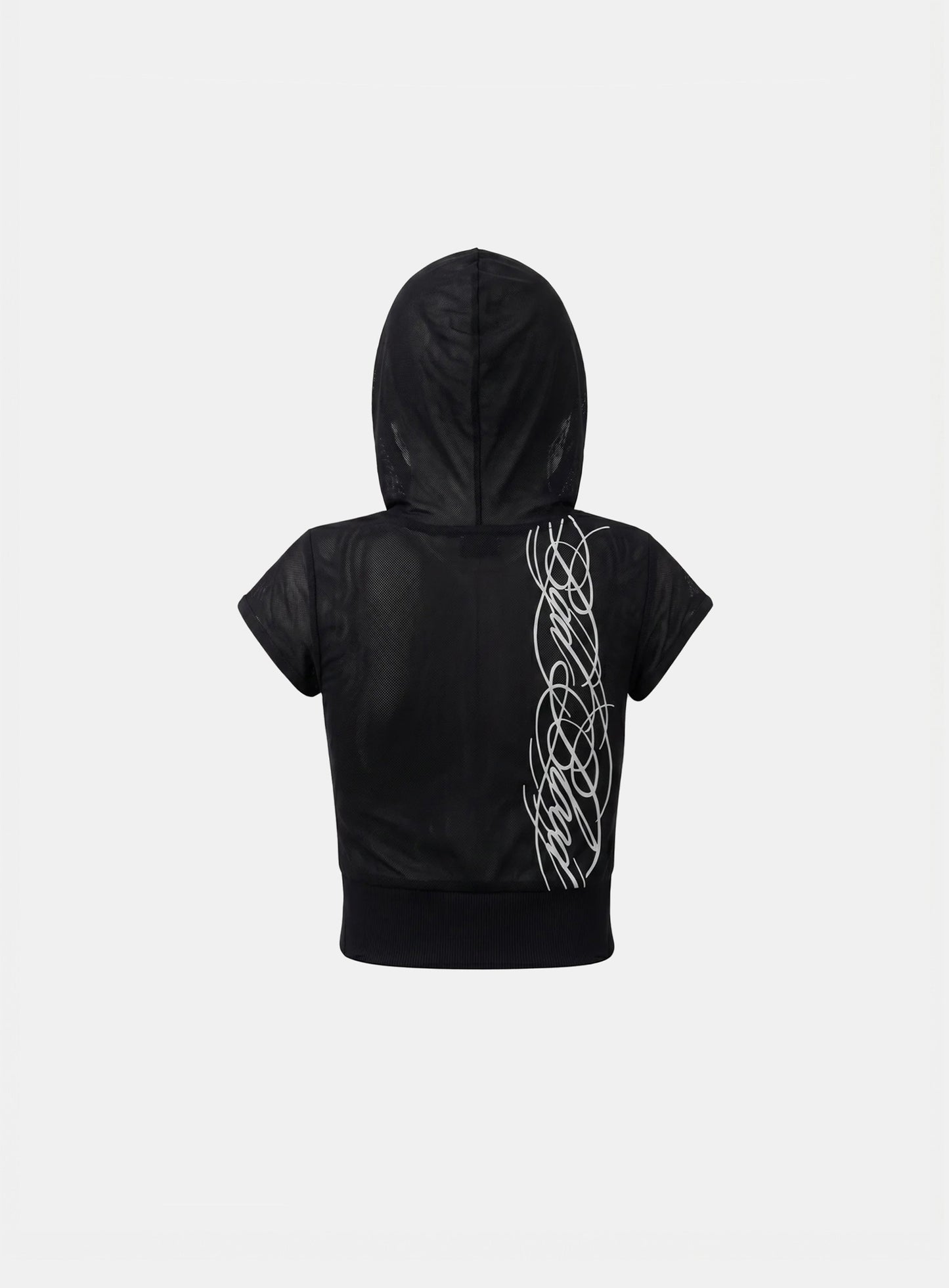 [AQUA] [w-hde26-045] Dark Classic 2 1/2 Zip-up Hoodie - Black