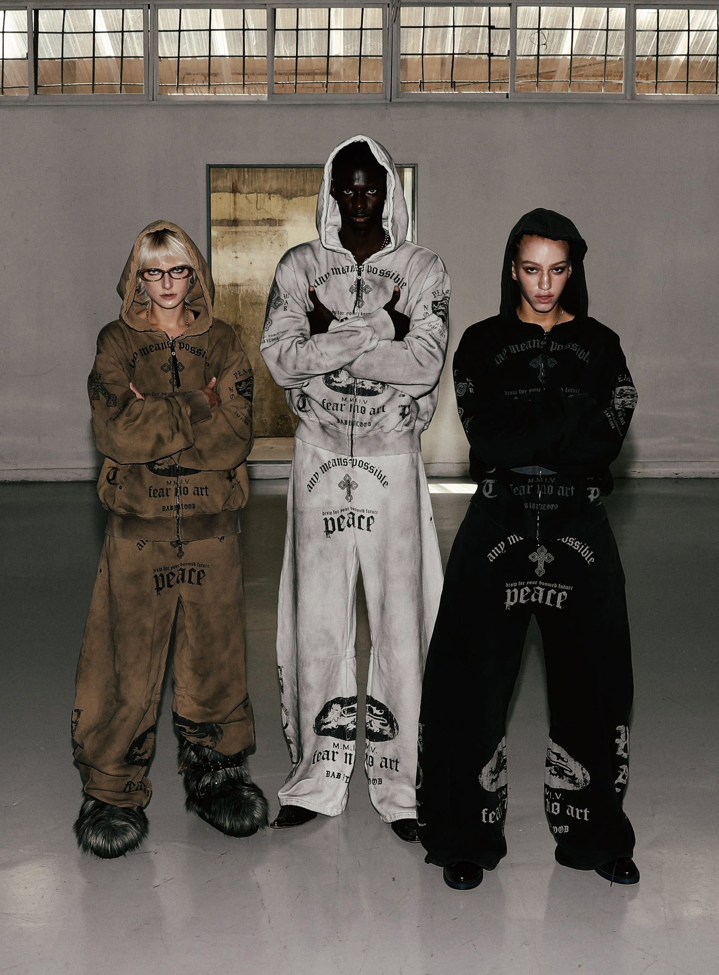 PEACE NOT WAR Jogger - Dusty White