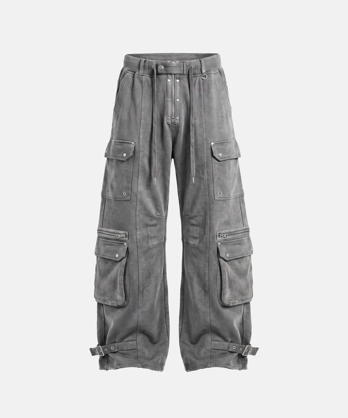 [w-pts26-135] Delta 2 Utility Loose Fit Curved Jogger - Grey