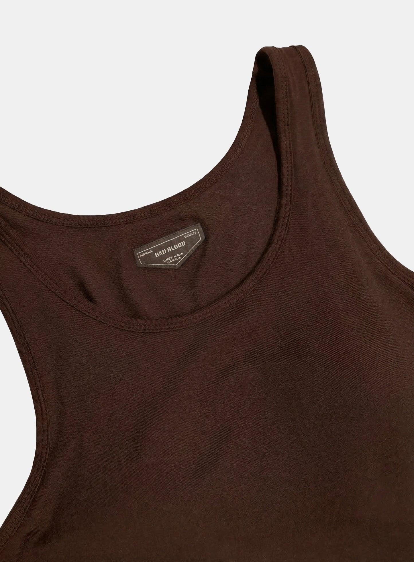 [w-jst26-006] Everyday U-Neck Tank Bodysuit - Brown
