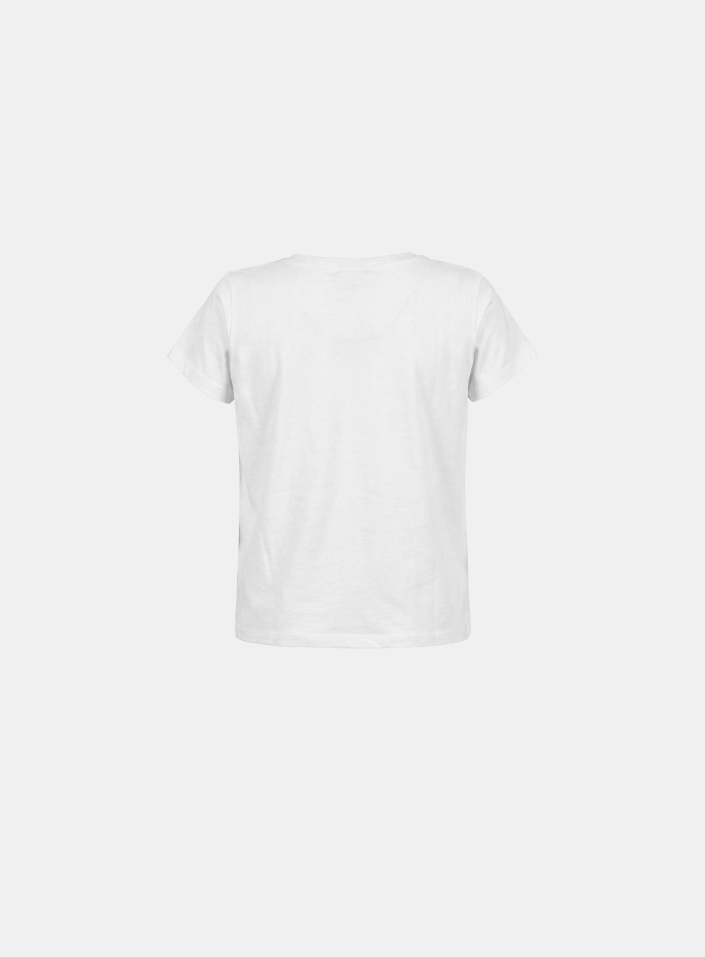[w-tee26-225] Translation Side Graphic 1/2 T-Shirt - White
