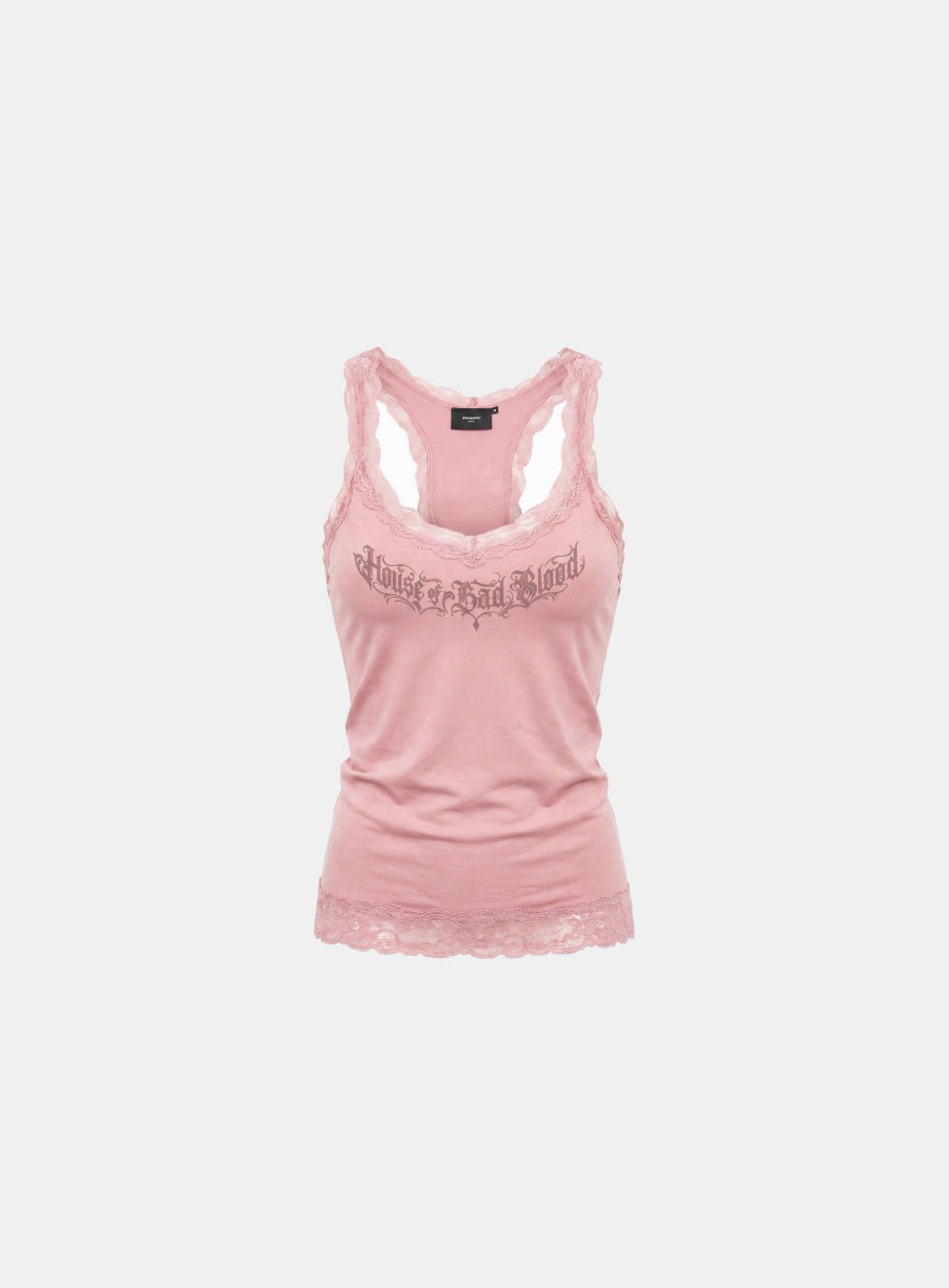 [w-tnk26-075] H.B.B. Lace Classic Tank - Pink