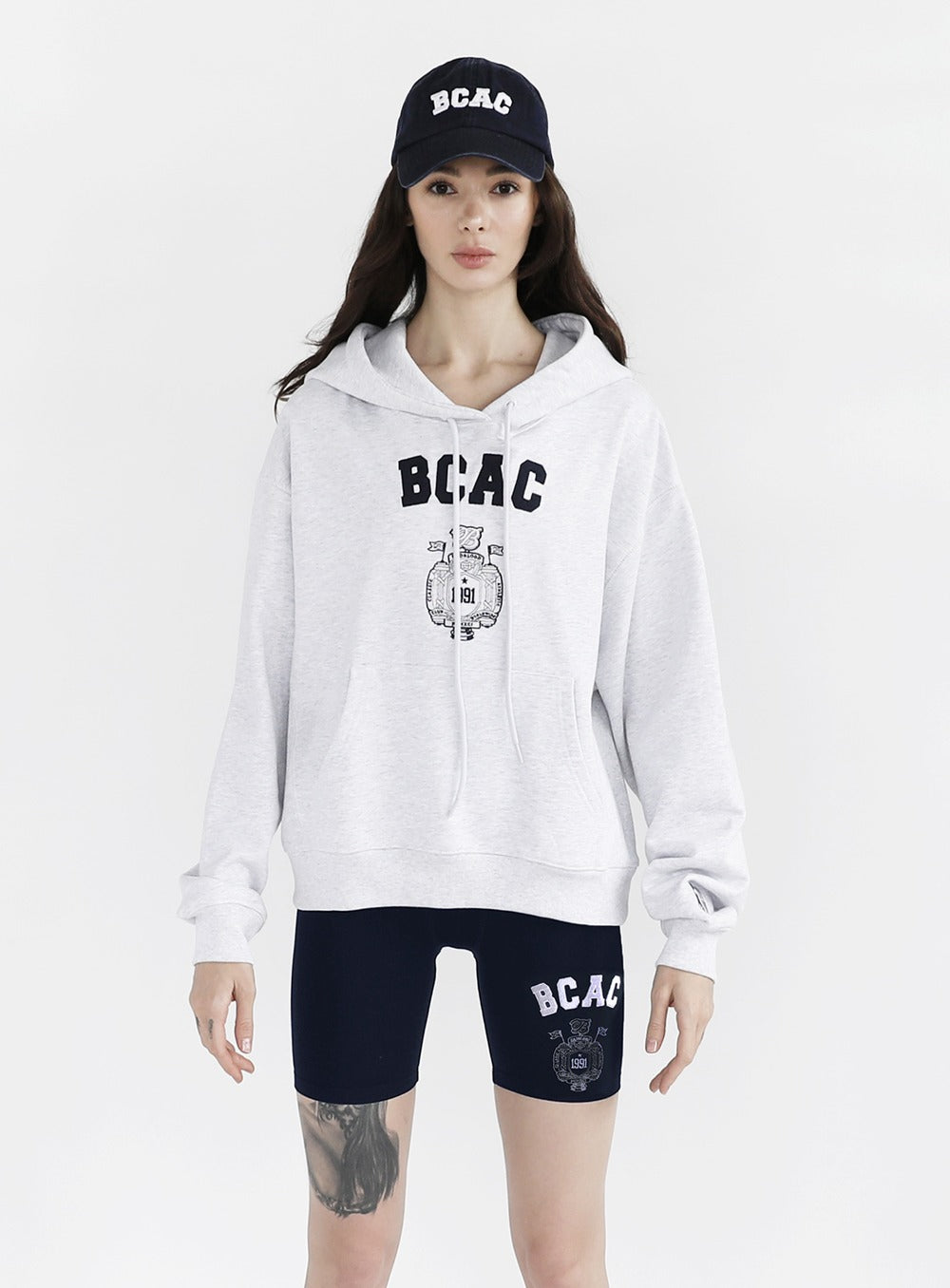 BCAC Emblem Heavyweight Hoodie - Ash Gray