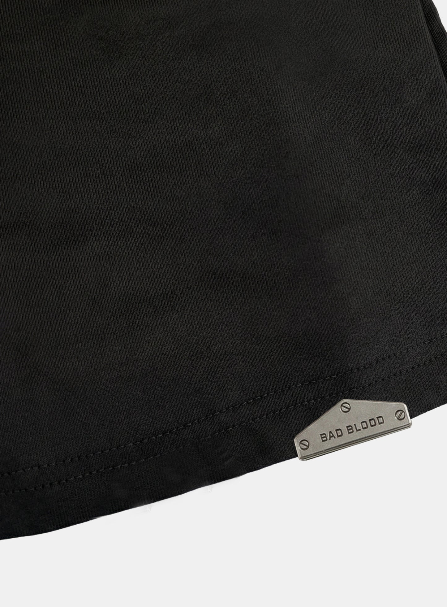 [w-tee26-068] Viper Logo Mock-Neck Cap Sleeve - Black