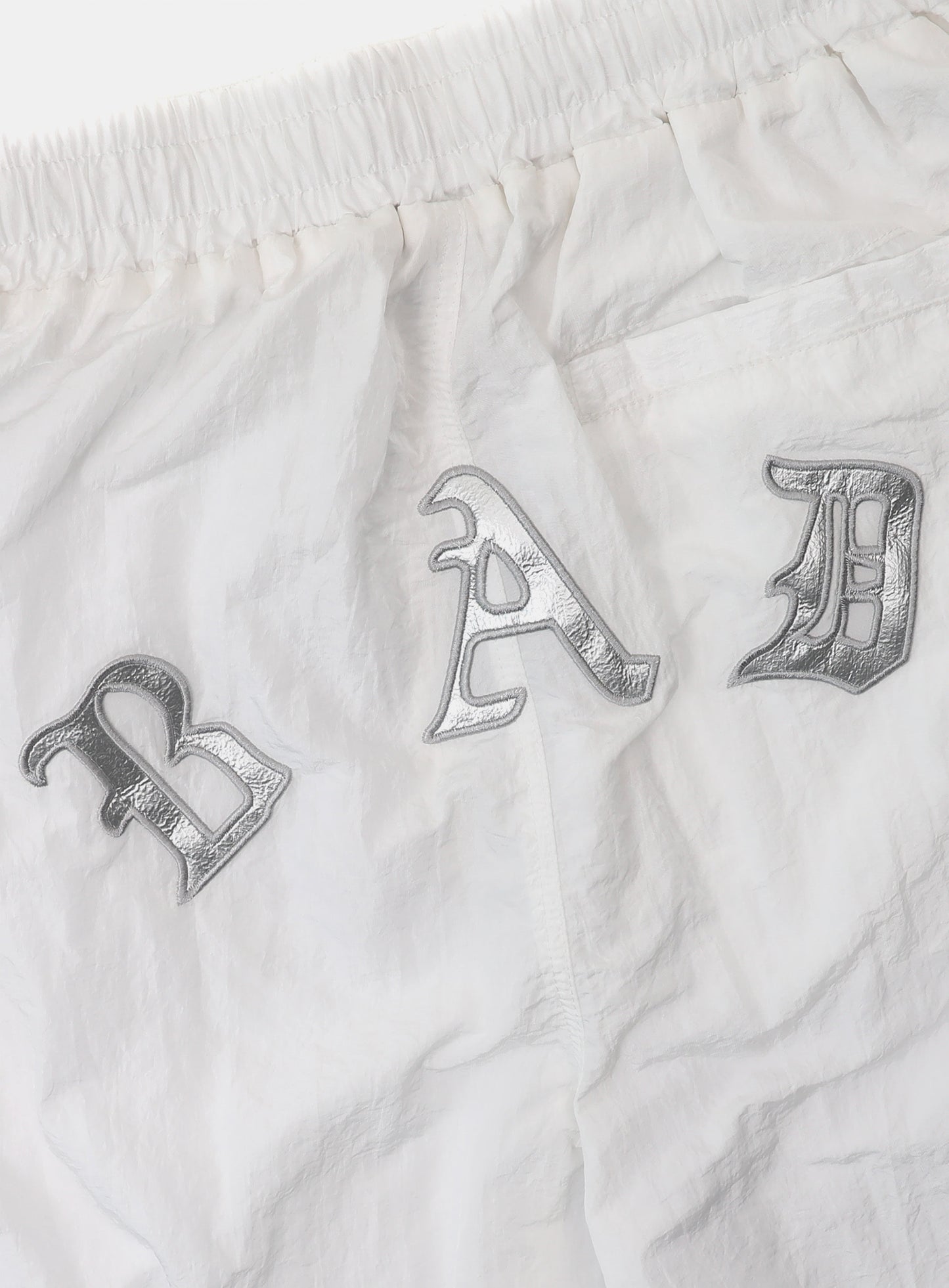 Dark Billy Nylon Curved Track Pants - White