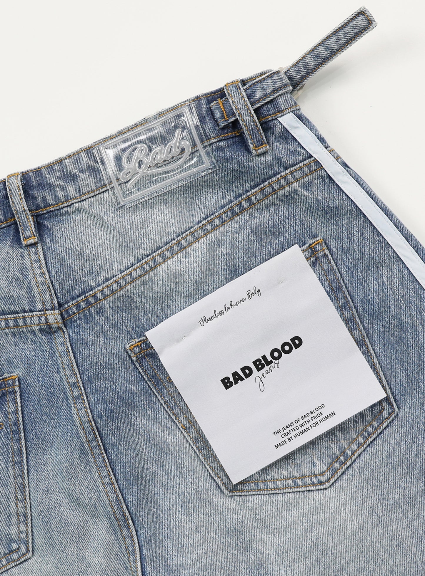 Billy Track Bermuda Jeans Baggy Fit - Blue
