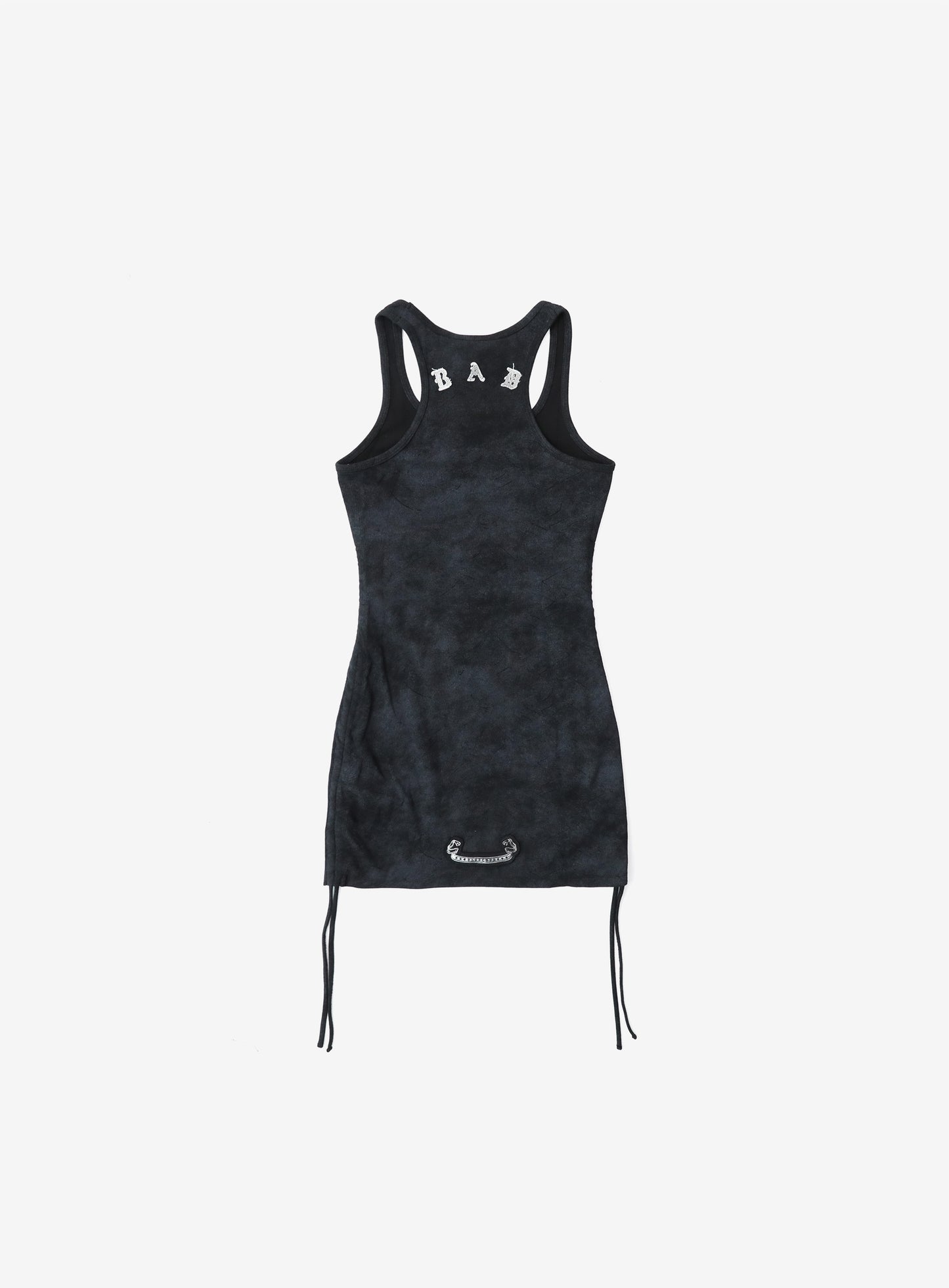 Lion Patch Tank Mini Dress - Washed Black