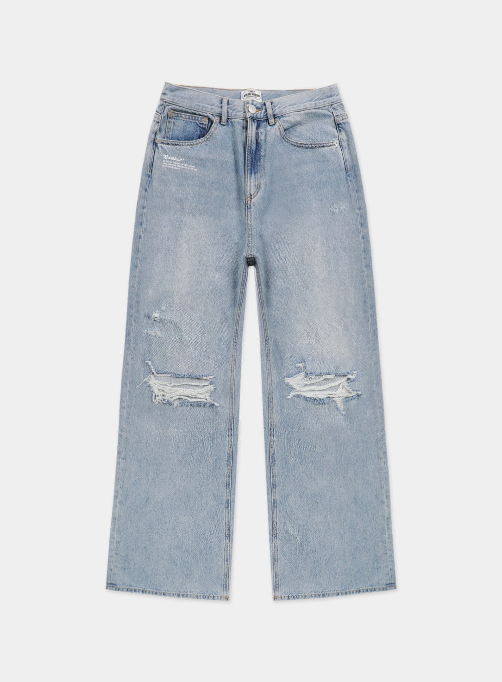 [男女共用]★BADBLOOD★Billy Track Bermuda Jeans Baggy Fit★ Badblood Billy Track Bermuda Jeans Baggy Fit - Blue – BBGSHOPHK