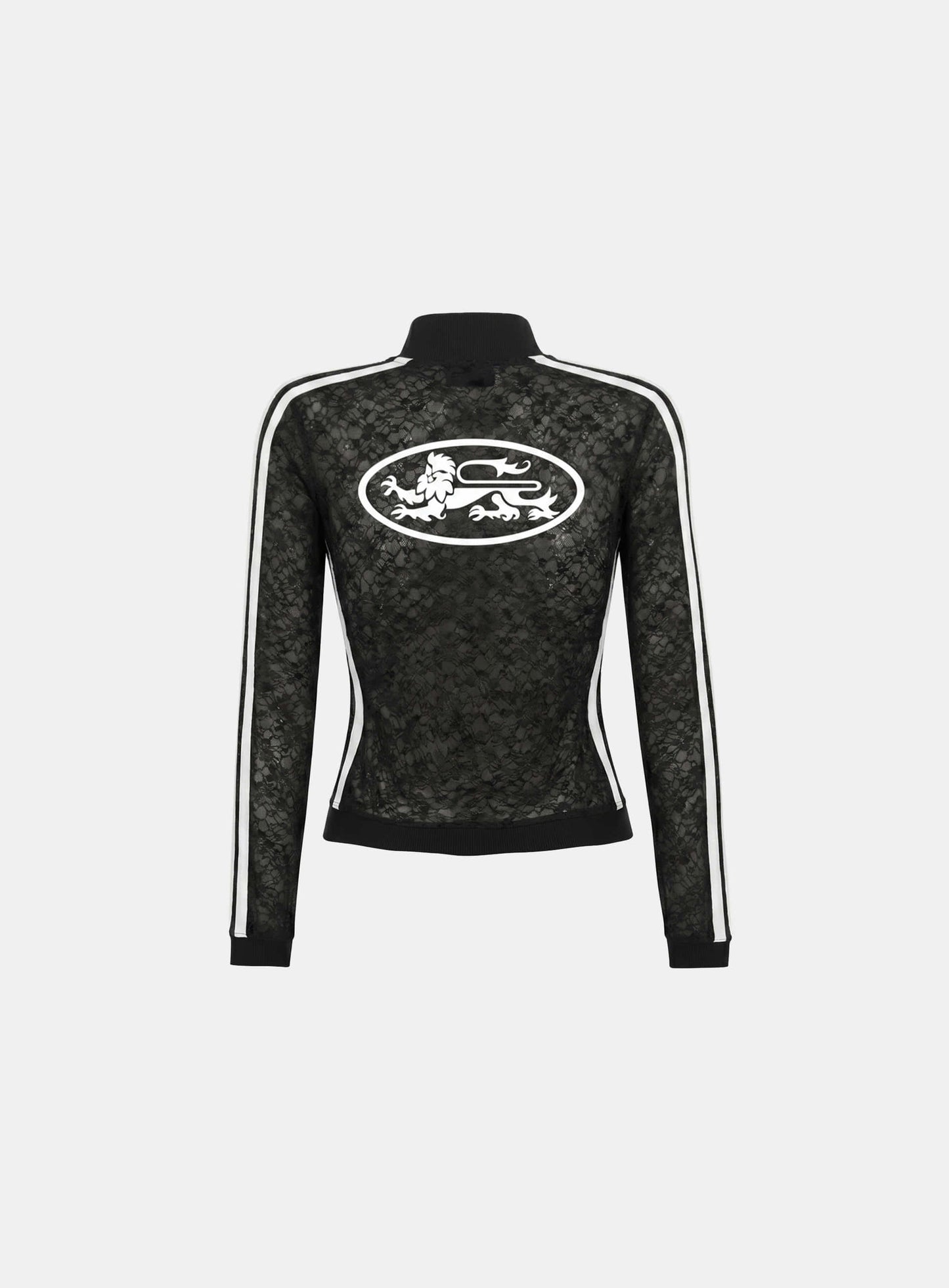 [w-jkt26-064] Mystic lace Track Zip-Up - Black