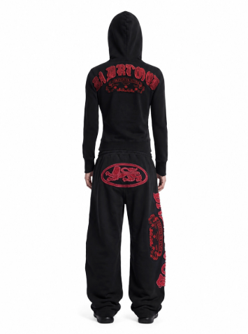 [w-pts26-132] Mystic Capsule Curved Bootcut Joggers – Black