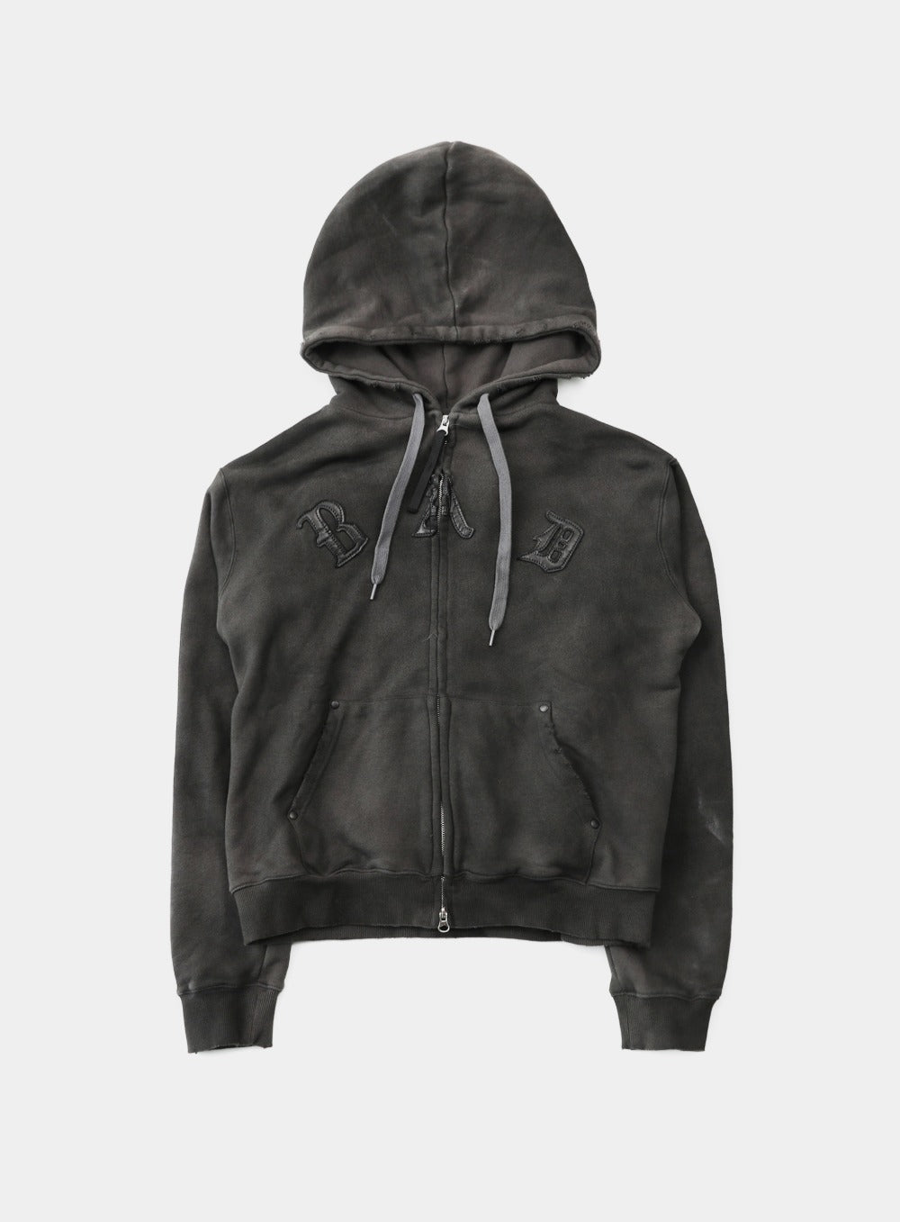 Cosmo Patch Hooded Zip-Up - Charcoal