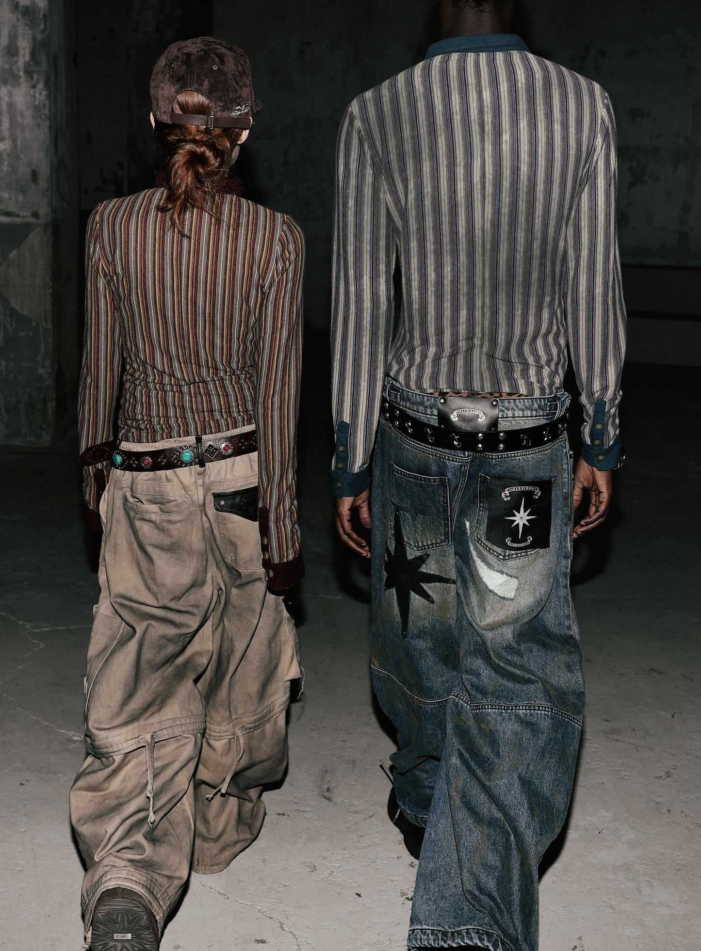 0409 Cosmo Convex Denim Pants - Mid Blue