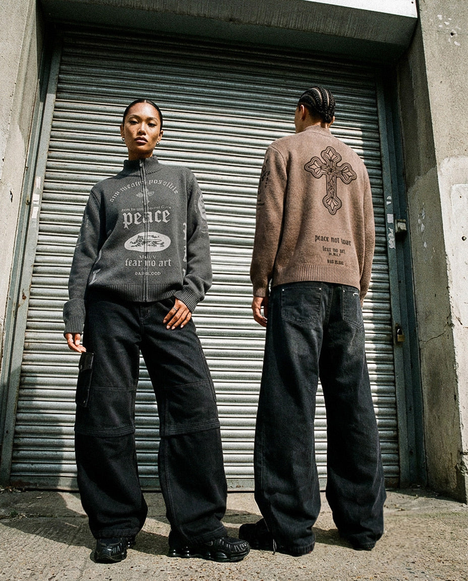 [w-pts25-131] Distressed Convertible Cargo Pants - Black