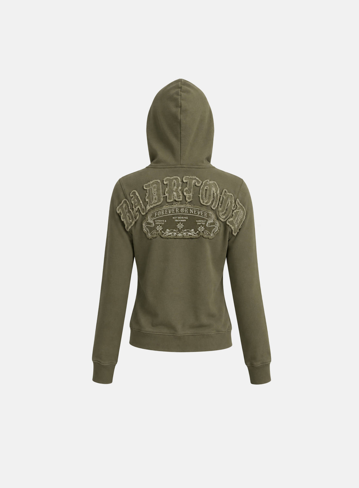 [w-hde26-059] Mystic Capsule Patch Zip-up Hoodie – Military Green