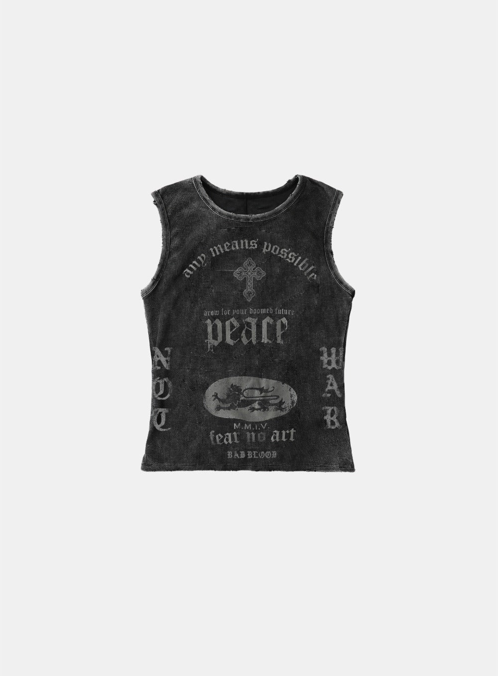 PEACE NOT WAR Tank - Dusty Black