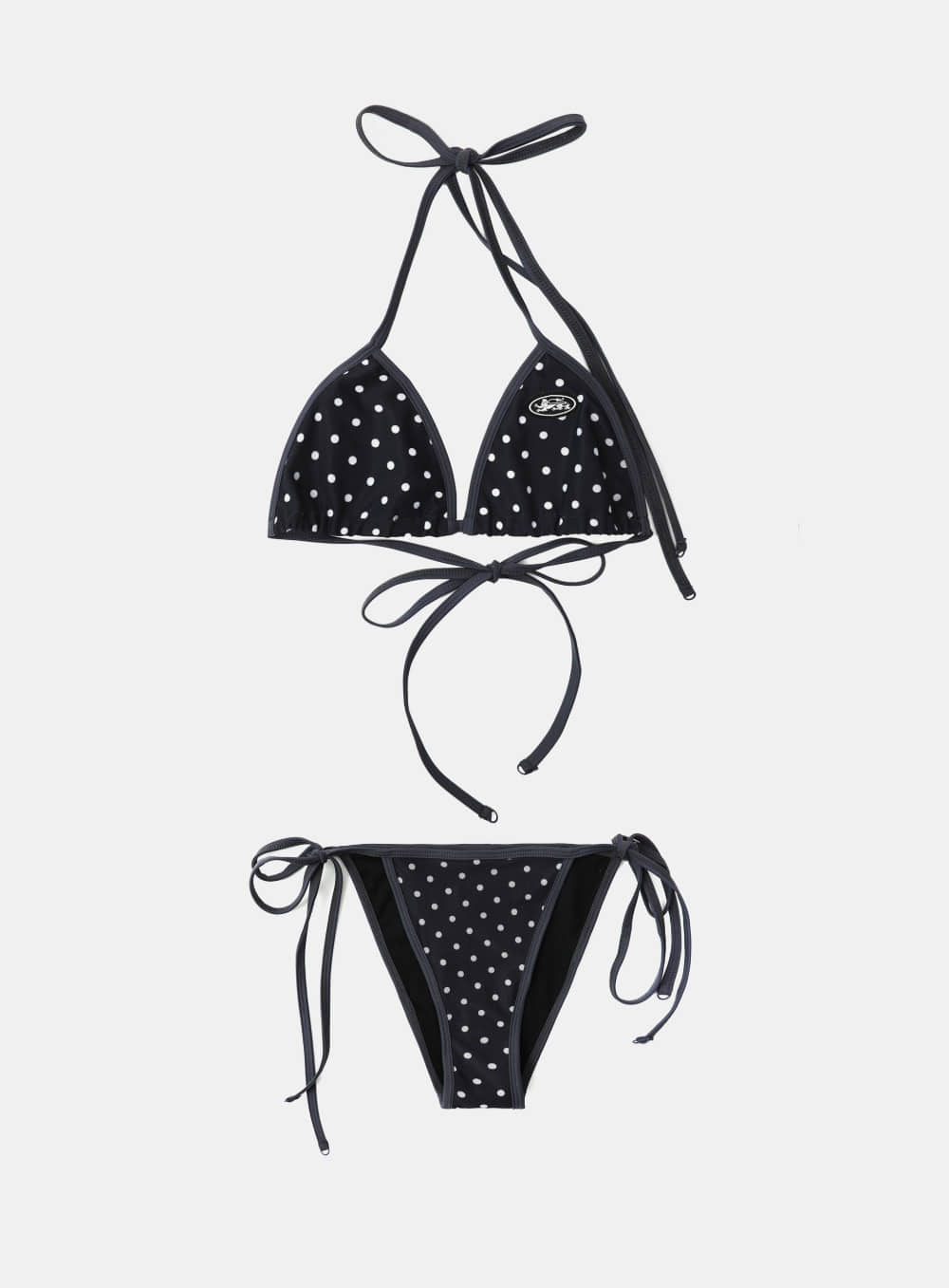 [AQUA] Splash Dot Bikini SET - Navy