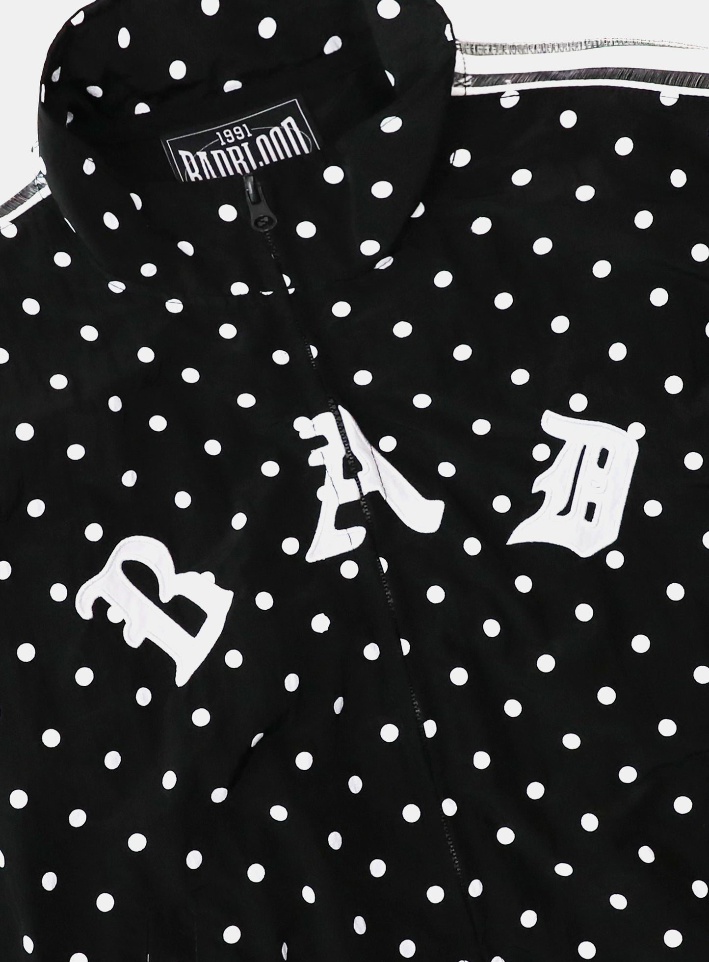 Mystic Billy Nylon Track Jacket - Black Dot