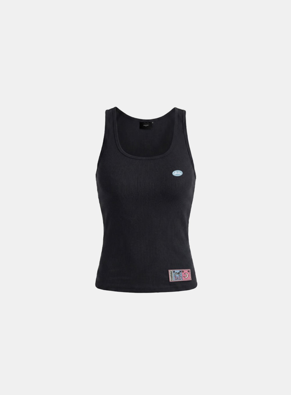 [w-tnk26-070] Ambassador 26 Cotton Lip Classic Tank - Black