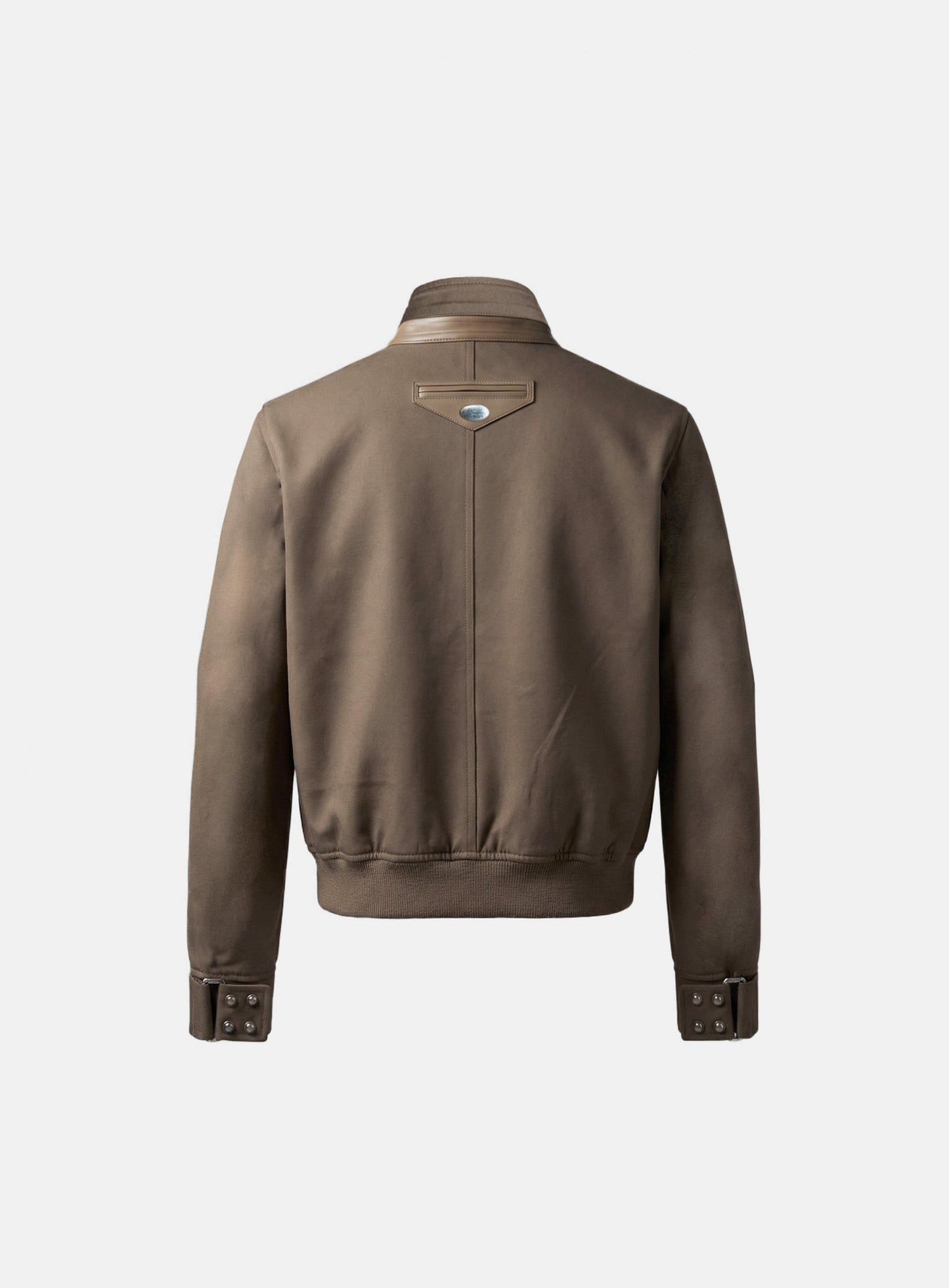 [w-jkt26-019] Spina High-Neck Jacket - Brown
