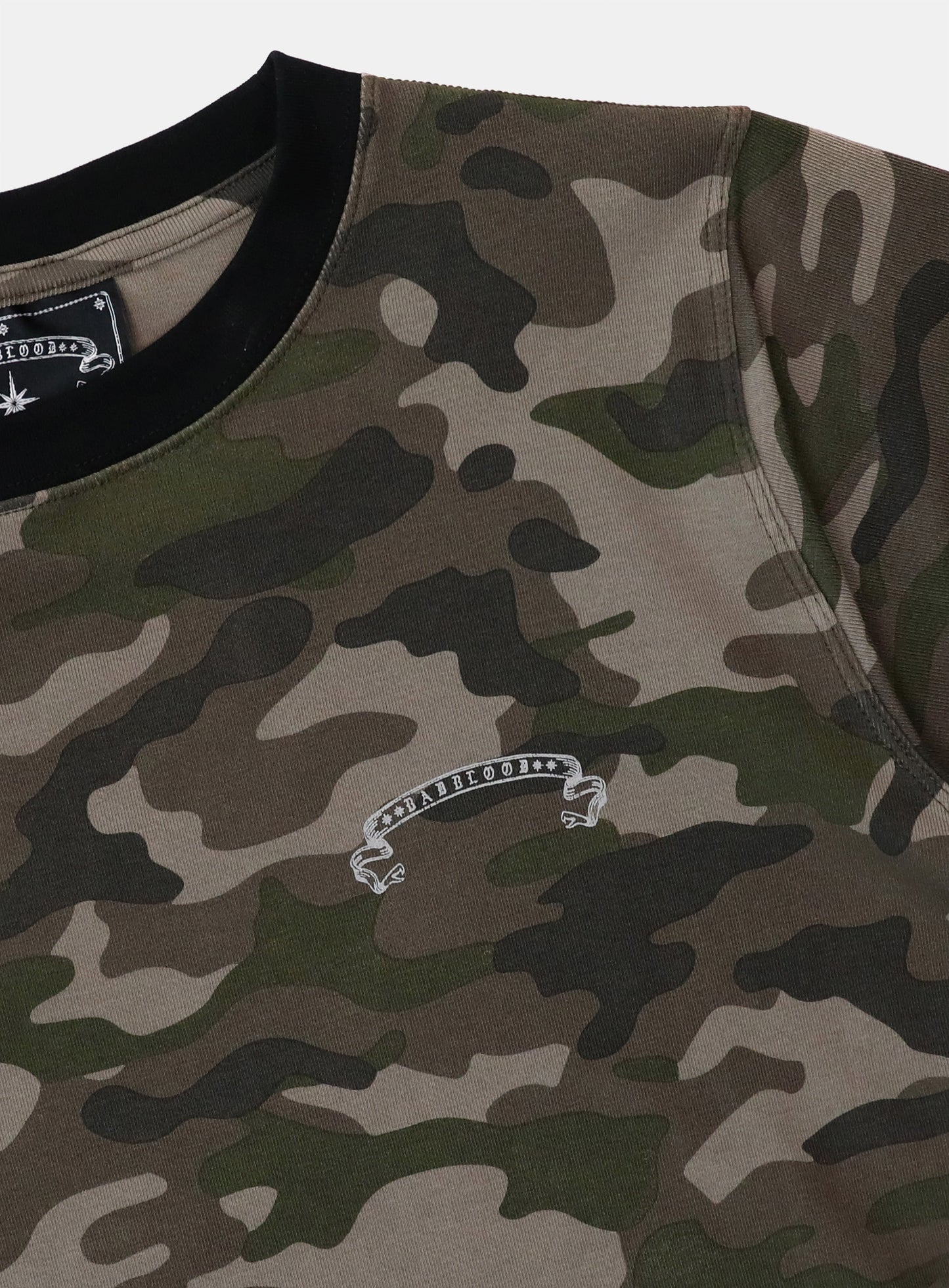 Cosmo Reflective Ringer T-Shirt - Green Camo