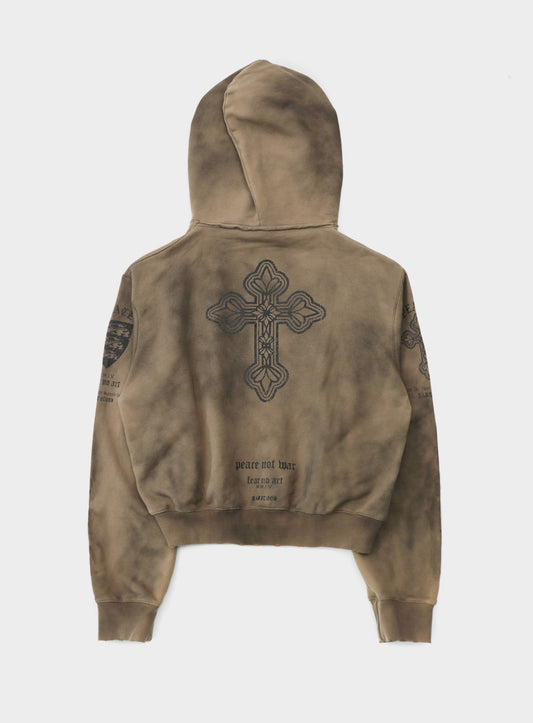 PEACE NOT WAR Hoodie - Dusty Beige
