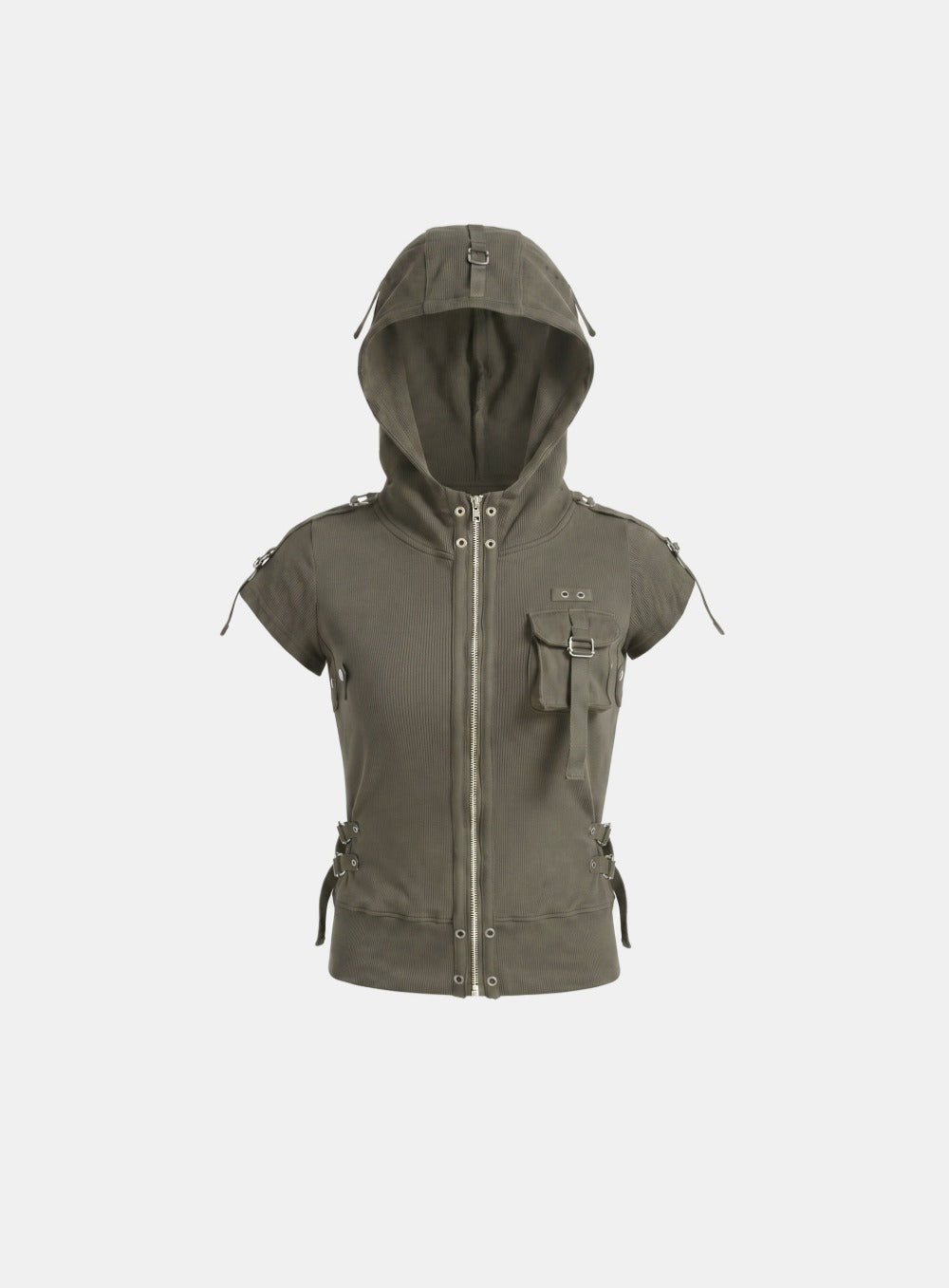 [w-hde26-041] Delta Utility 1/2 Zip-up Hoodie - Military Green