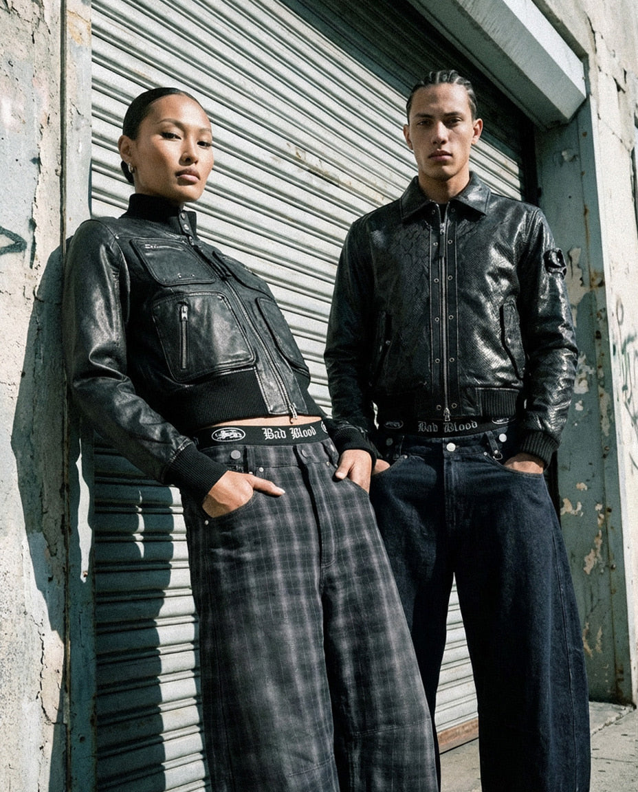 [w-pts25-105] 0509 Shinchiback Semi-Curved Pants - Black Check