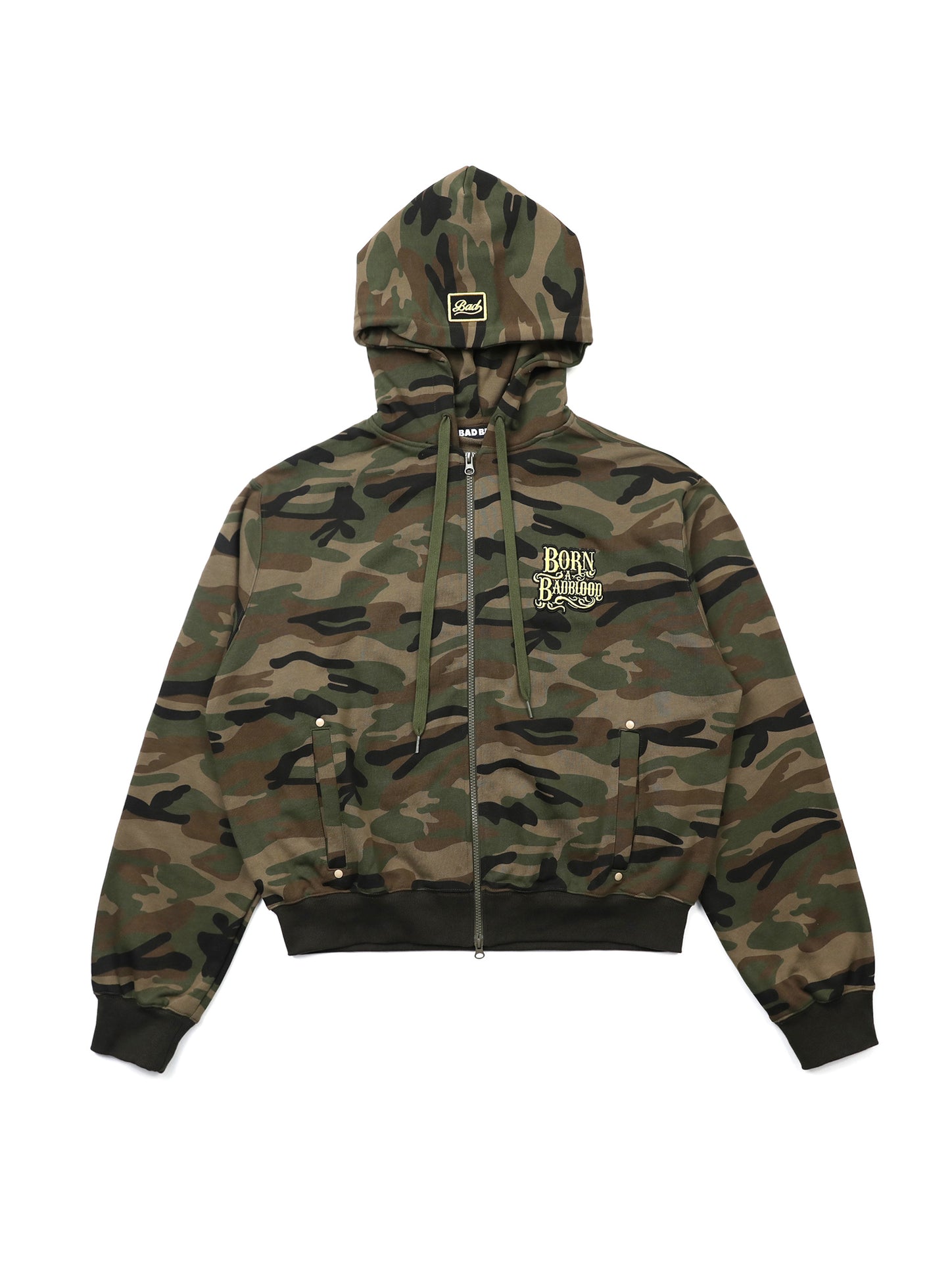 Camo Hood Zip-Up - Military