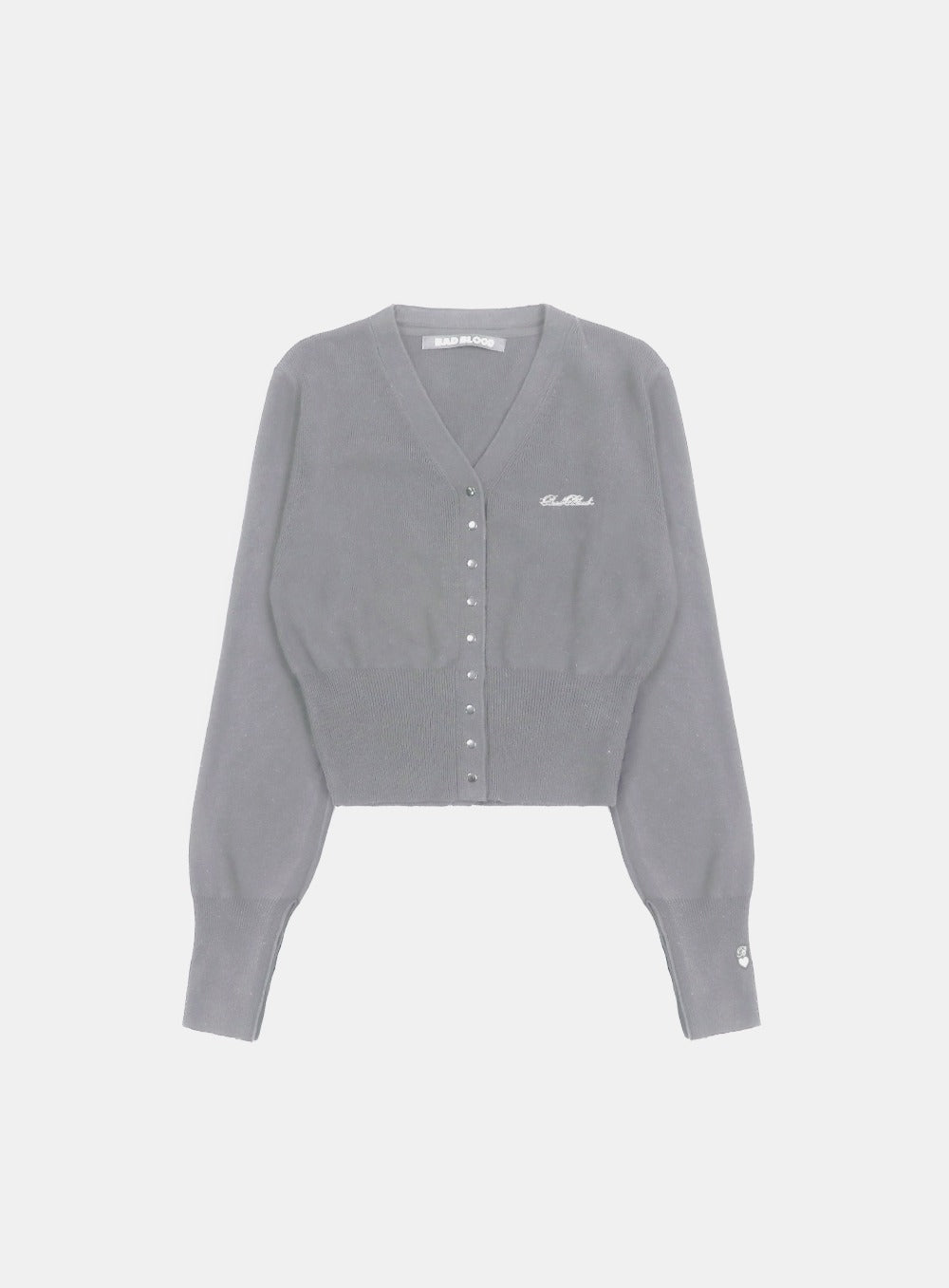 Pure Classic Button Up V-Neck Cardigan - Grey